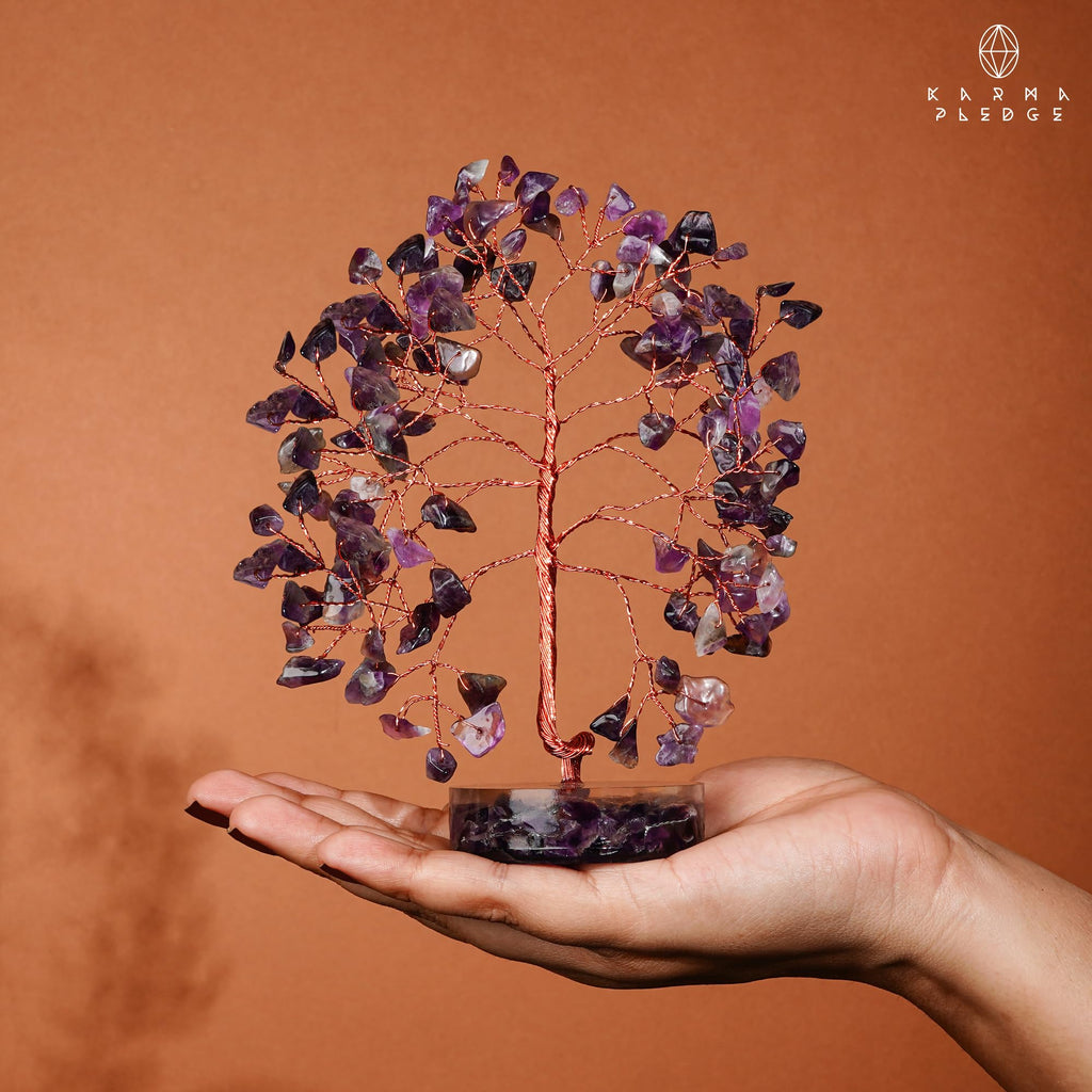 Rose Quartz Crystal Trees for Home Decor, Office Desk Decoration, Chakra Healing Crystals and Stone for Positive Energy, Money, Good Luck, Tree of Life Spiritual Birthday Gifts for Women and Mom