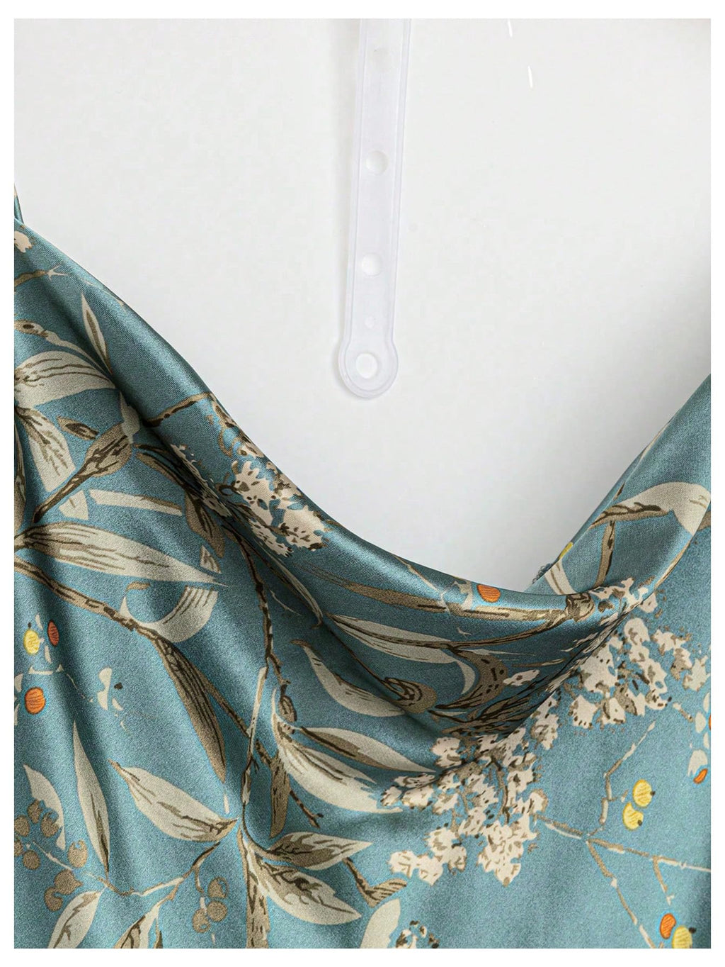 GORGLITTER Women's 5 Piece Floral Print Satin Pajama Set Nightgown Robe Cami Shorts Sleepwear with Storage Bag