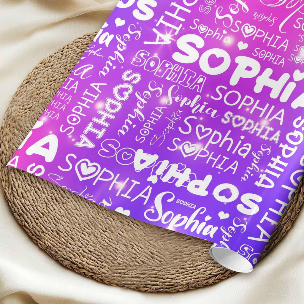 InterestPrint Custom Photo Wrapping Paper Merry Christmas with Christmas hat Wrapping Paper Custom Name Gift Wrap Roll Perfect for Birthdays 58"x 23"