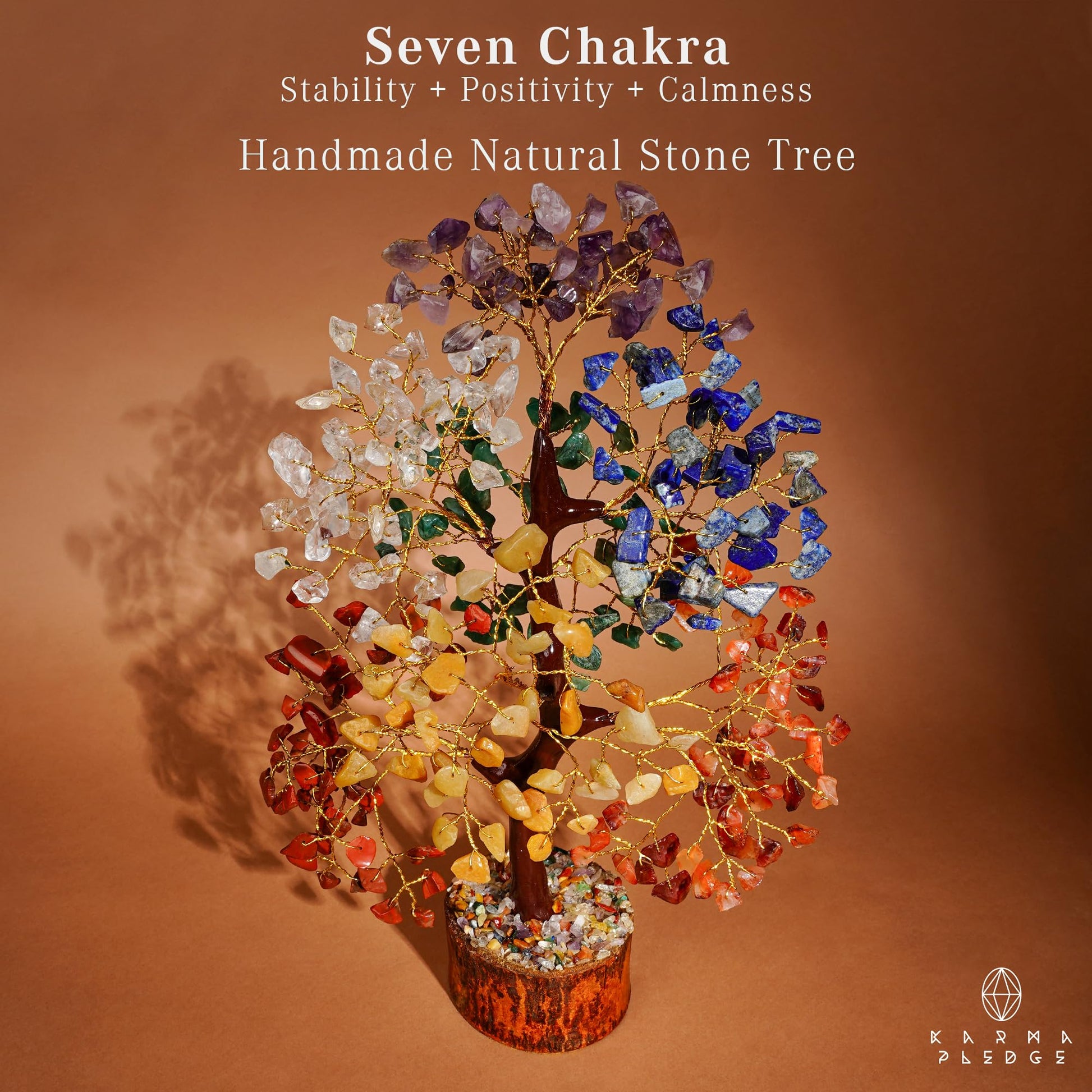 Rose Quartz Crystal Trees for Home Decor, Office Desk Decoration, Chakra Healing Crystals and Stone for Positive Energy, Money, Good Luck, Tree of Life Spiritual Birthday Gifts for Women and Mom