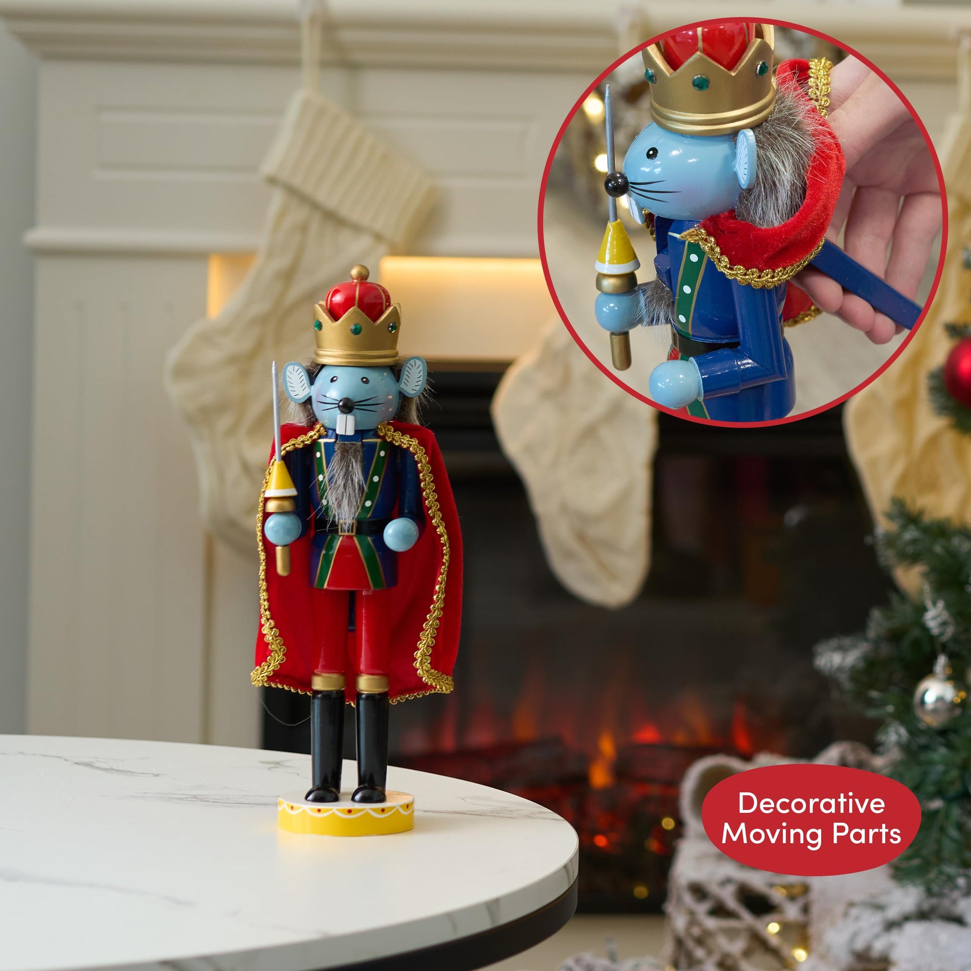 THE TWIDDLERS 12-Inch Wooden Nutcracker Christmas Decor African American King Soldier - Decorative Christmas Nutcracker Figures, Nutcracker Christmas Decorations, Cascanueces de Navidad with Gift Box