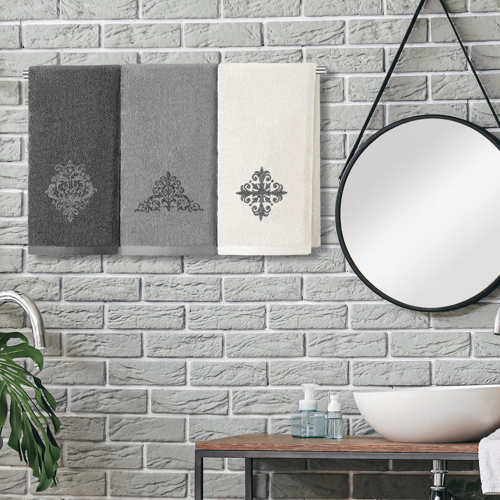 3 Pcs African Woman Hand Towels Black Girl African American Bathroom Home Decor Boho Decorative Farmhouse 100% Cotton Embroidered Towels for Bathroom Kitchen 13. 3 x 29. 5''