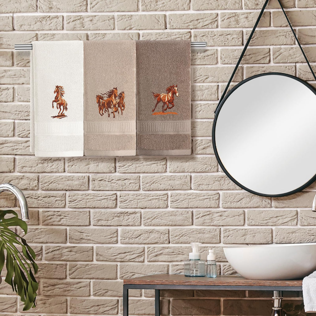 3 Pcs African Woman Hand Towels Black Girl African American Bathroom Home Decor Boho Decorative Farmhouse 100% Cotton Embroidered Towels for Bathroom Kitchen 13. 3 x 29. 5''