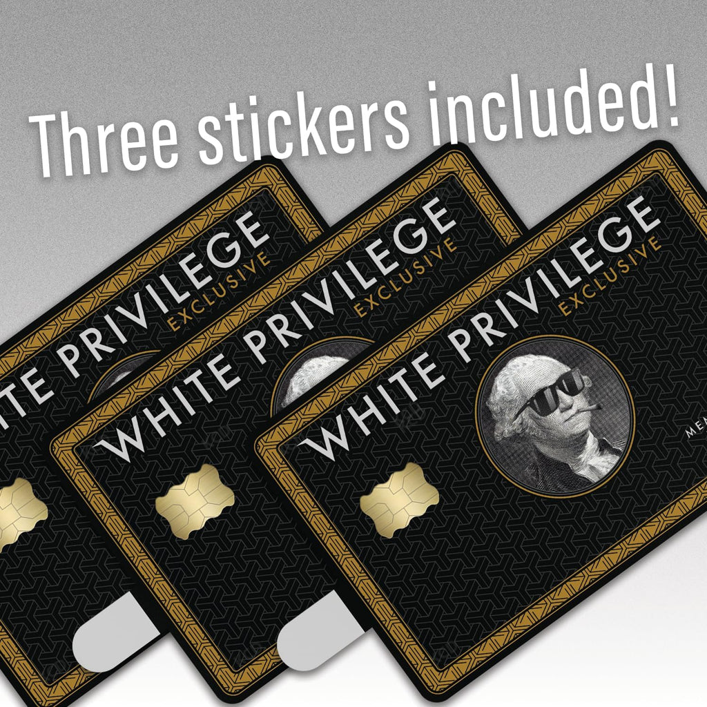 KCD White-Privile_ge Credit Card Skin Sticker Cover Decal Wrap 3-Pack – Durable Vinyl Stickers for Cards – CCS027