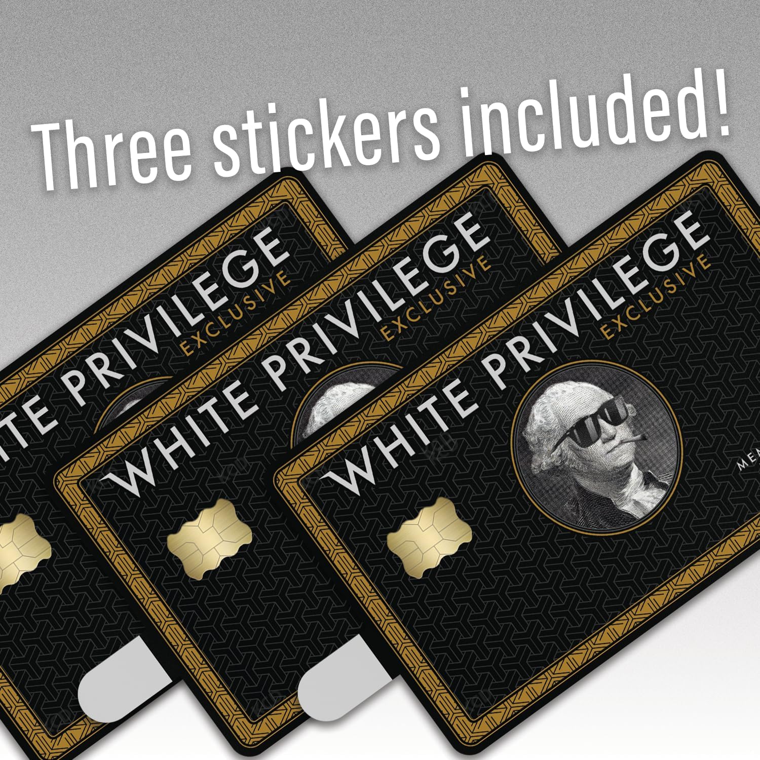 KCD White-Privile_ge Credit Card Skin Sticker Cover Decal Wrap 3-Pack – Durable Vinyl Stickers for Cards – CCS027
