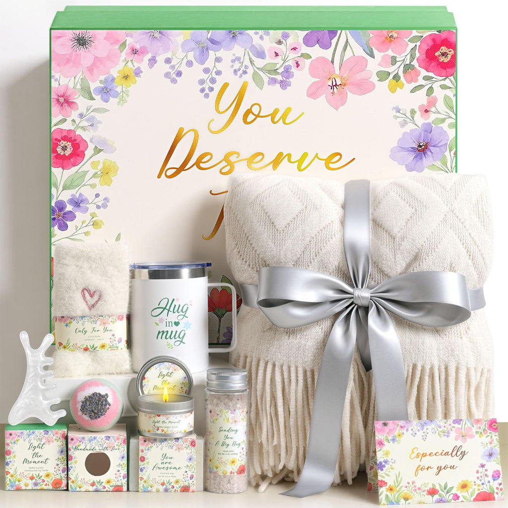 Self Care Gifts for Women Get Well Soon Gift Baskets,Christmas Birthday Gifts for Women Spa Care Package,Thank You Thinking of You Sympathy Gift Box for Mom, Her, Friend, Sister, Wife