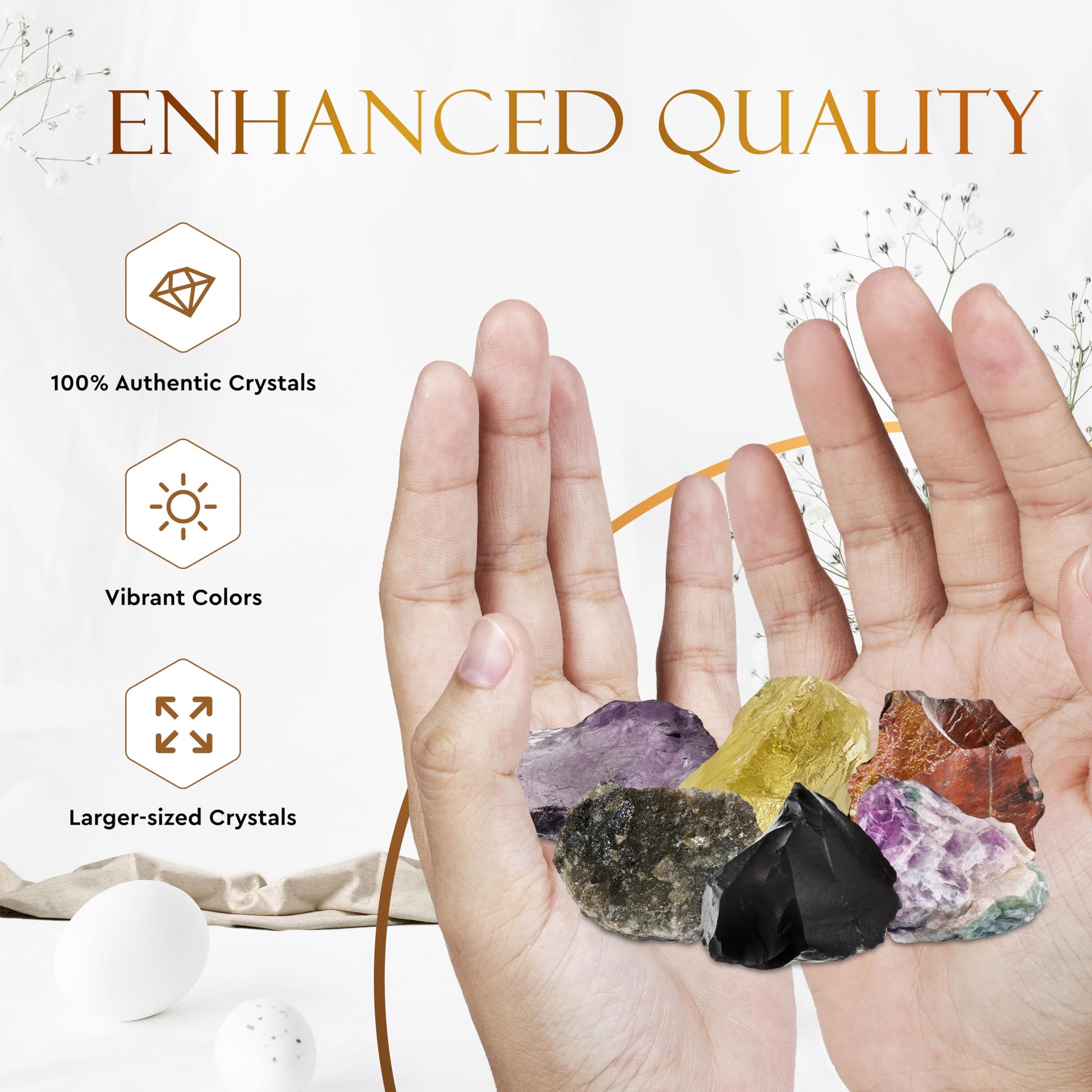 Bulk Crystals and Healing Stones 50 PCS - Real Mini Crystals for Spell Jars - Crystals for Witchcraft - Crystal Sets for Witchcraft Supplies - Real Crystal Witch Healing Crystals for Beginners Set