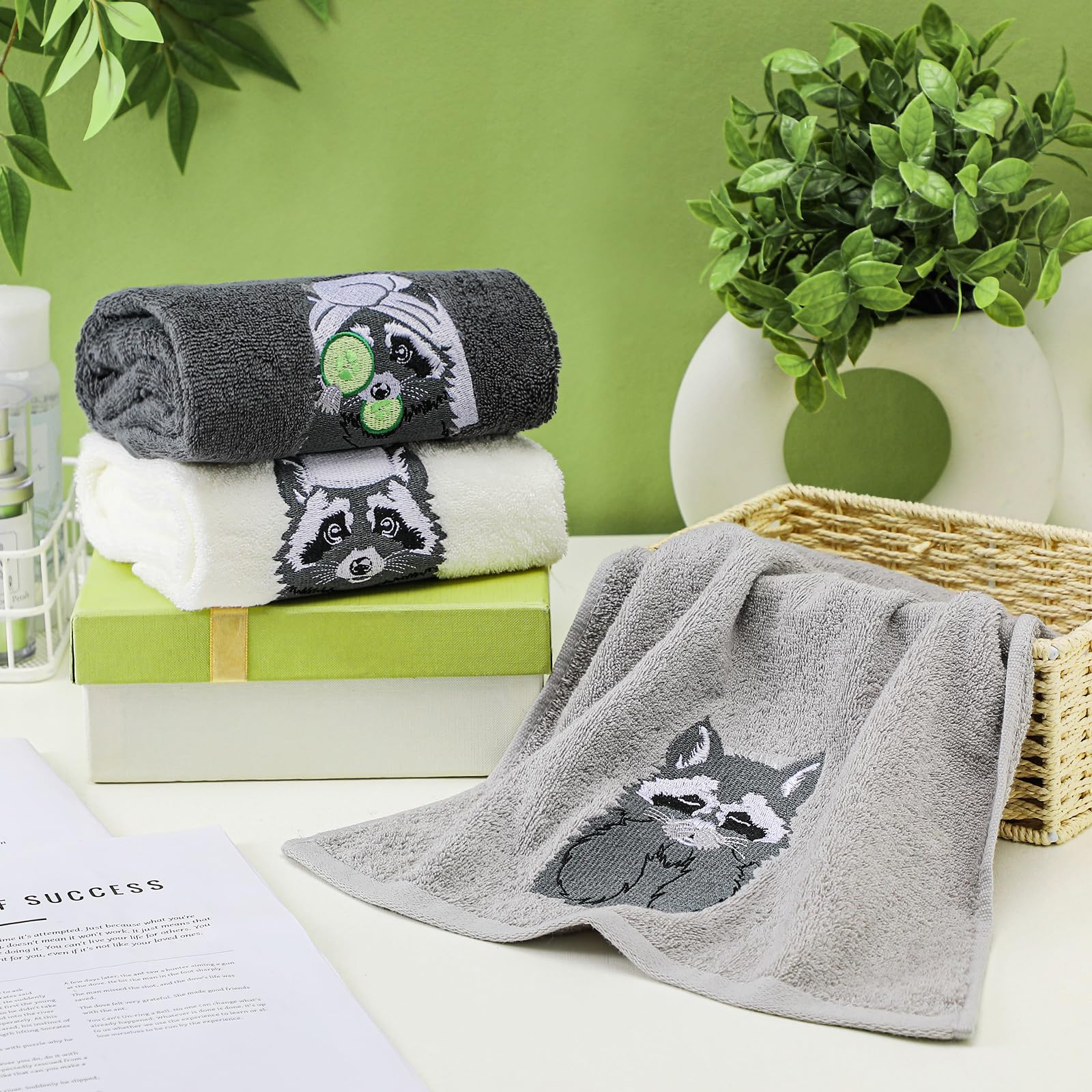 3 Pcs African Woman Hand Towels Black Girl African American Bathroom Home Decor Boho Decorative Farmhouse 100% Cotton Embroidered Towels for Bathroom Kitchen 13. 3 x 29. 5''