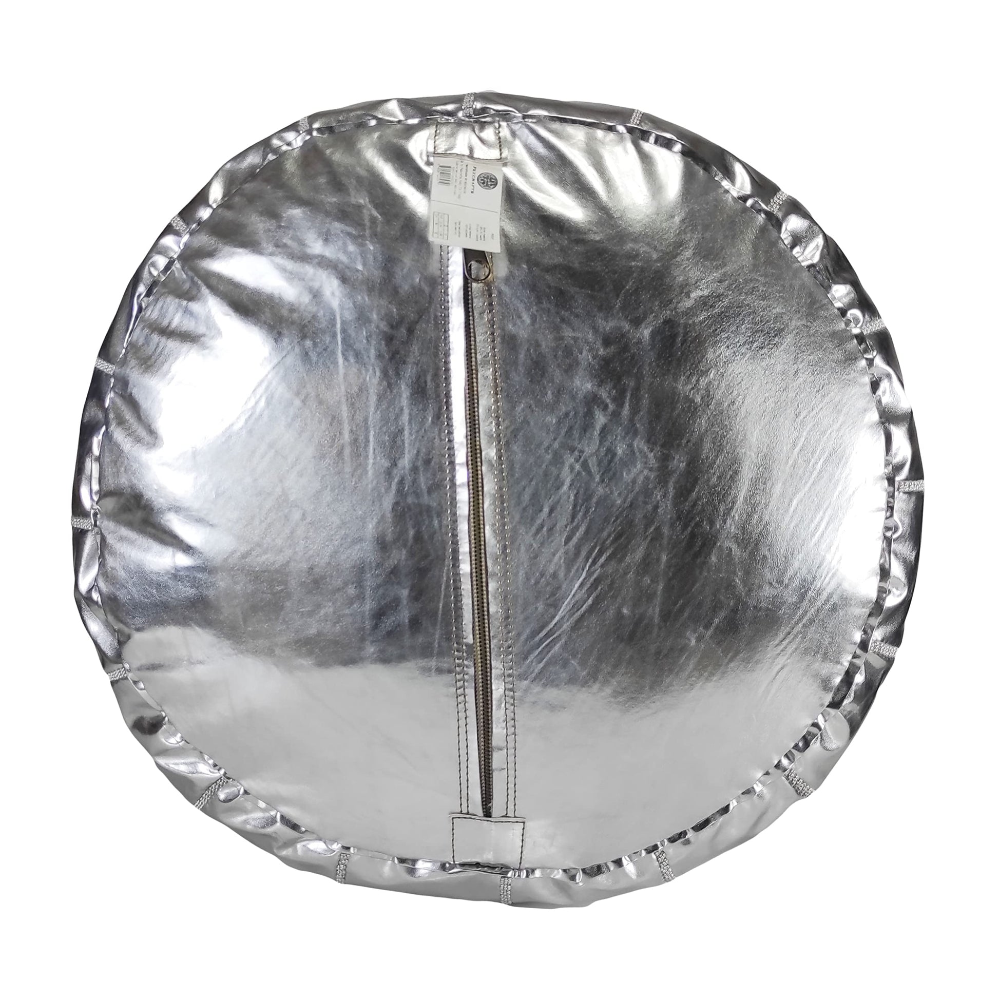 Fezcrafts Genuine Leather Moroccan Ottoman unstuffed Moroccan Pouf Footresf Livin Room Cocktail Seats Goatskin Tribal Bohemian Home Decor (Black)