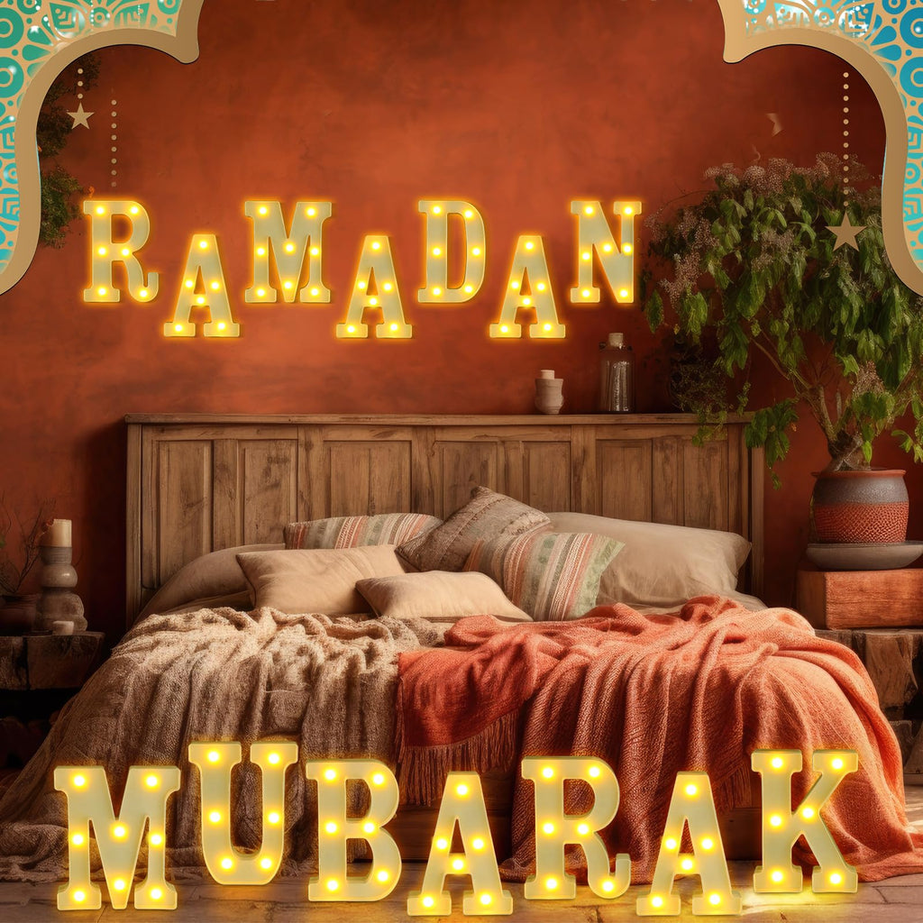 11 Pcs Happy Kwanzaa Large LED Letter Sign LED Lights Battery Powered Table Decorations for Party Favor Light Centerpiece Tabletop Decoration