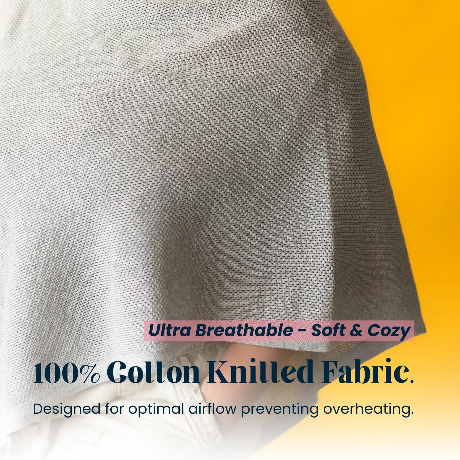 Breathable Nursing Cover Up for Breastfeeding - Privacy Nursing Covers - Newborn Essentials Must Haves - Improved Ponchy by Gold Mamas - Sand