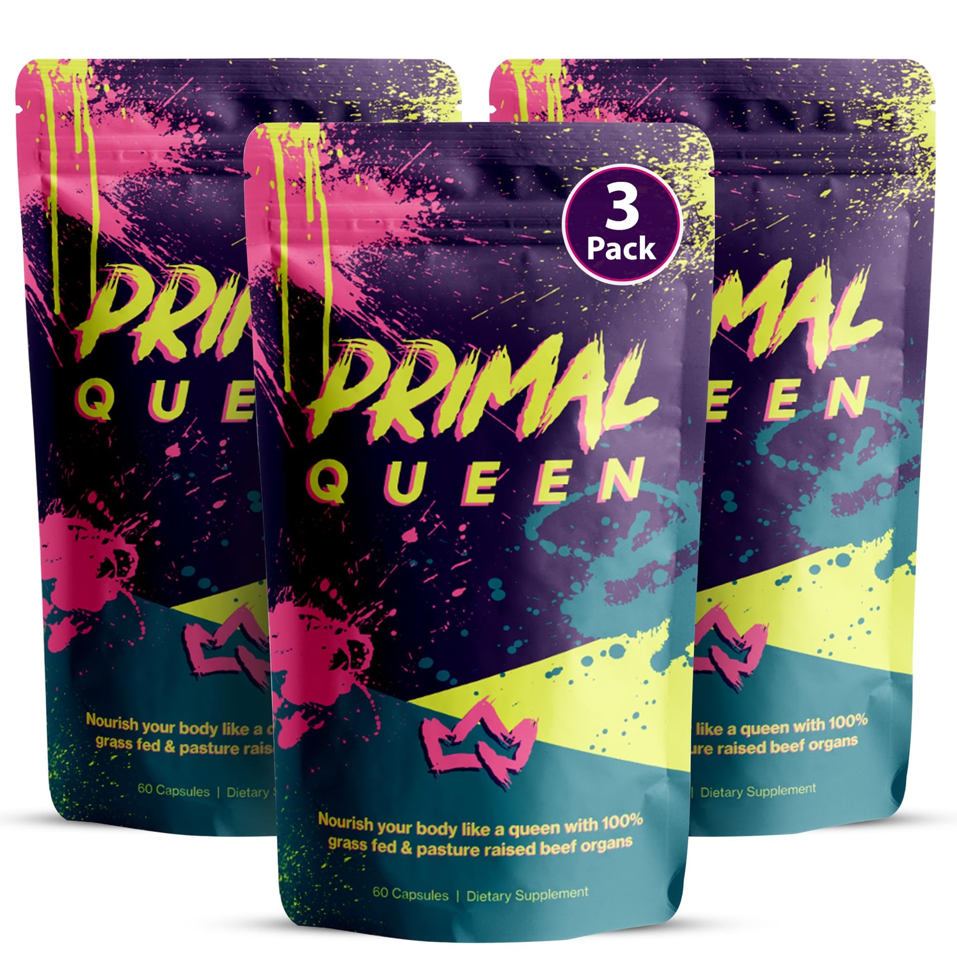 Female-Optimized Beef Organ Superfood Supplement (Beef Liver, Kidney, Heart, & 3 More) - 100% Grass Fed, Pasture Raised Cattle - Balance Hormones, Energy, & More for Women