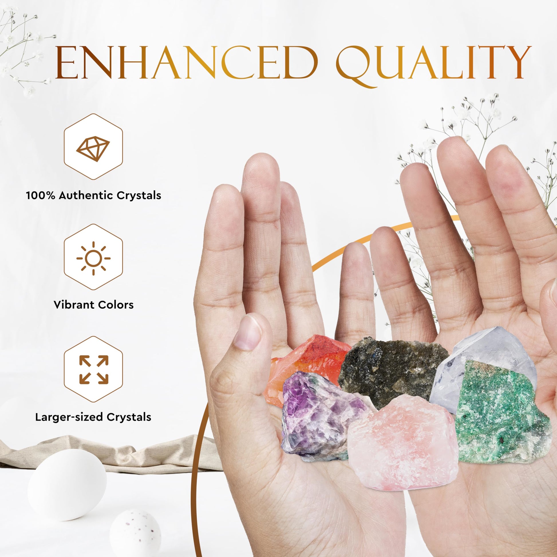 Bulk Crystals and Healing Stones 50 PCS - Real Mini Crystals for Spell Jars - Crystals for Witchcraft - Crystal Sets for Witchcraft Supplies - Real Crystal Witch Healing Crystals for Beginners Set