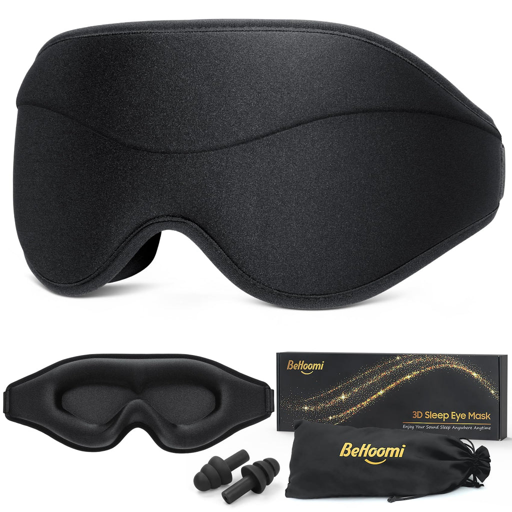 Sleep Mask, Premium Eye Mask for Sleeping, Total Blackout, Super Soft Comfort, Adjustable Fit, Upgraded 3D Ergonomic Designed Sleeping Mask for Home, Office, Travel, Meditation, Yoga, Pink