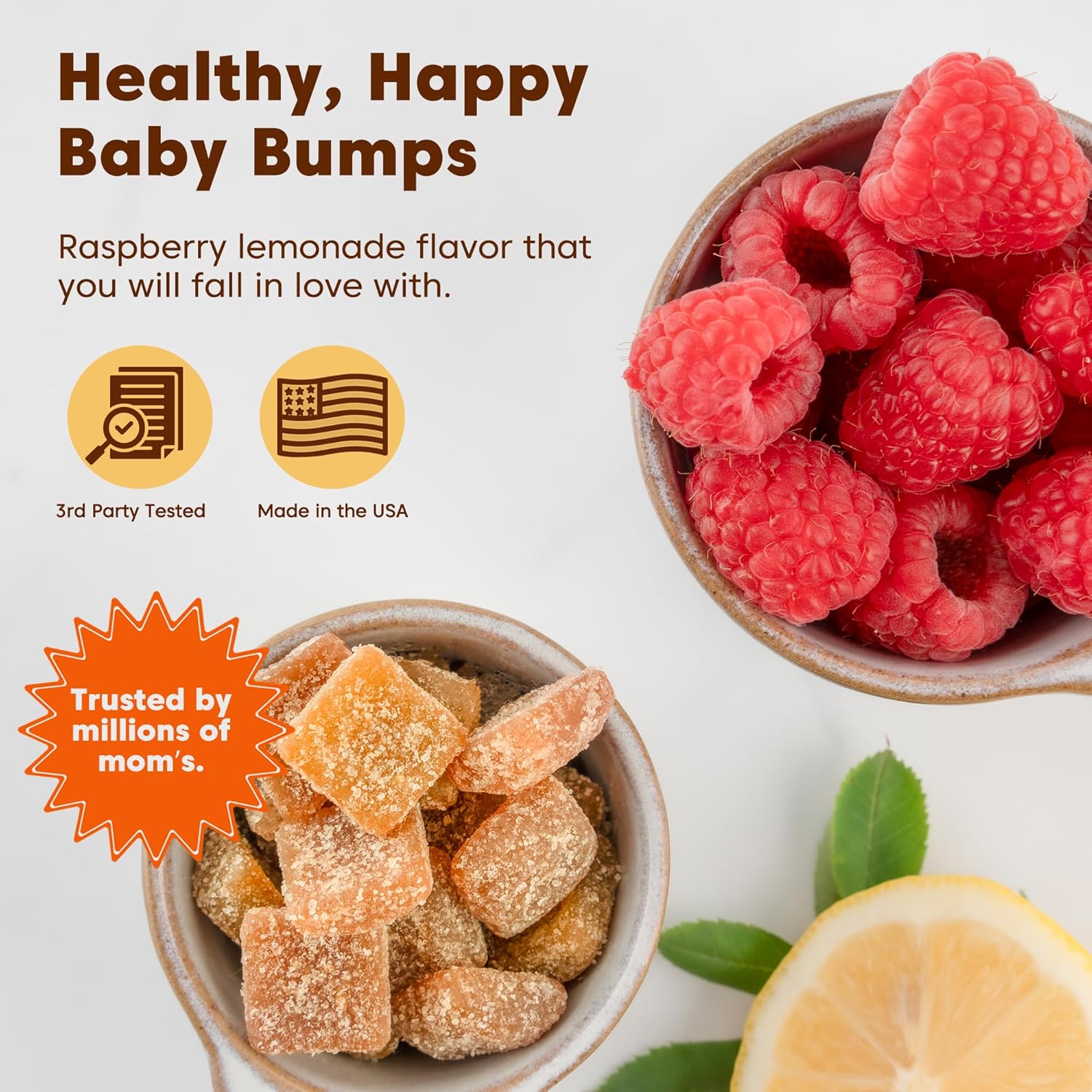Black Girl Vitamins - Prenatal Gummies for Women Vitamin with Folate for Bone Health Support, Gluten-Free, (Raspberry-Lemonade), 60ct