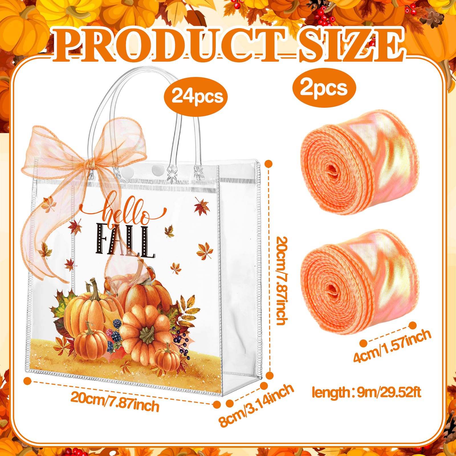 Motipuns 24 Pcs Christmas Clear PVC Gift Bags with Handles and Ribbon African American Black Santa Claus Party Favor Reusable Plastic Candy Treat Tote Bags for Merry New year Xmas Birthday Supplies