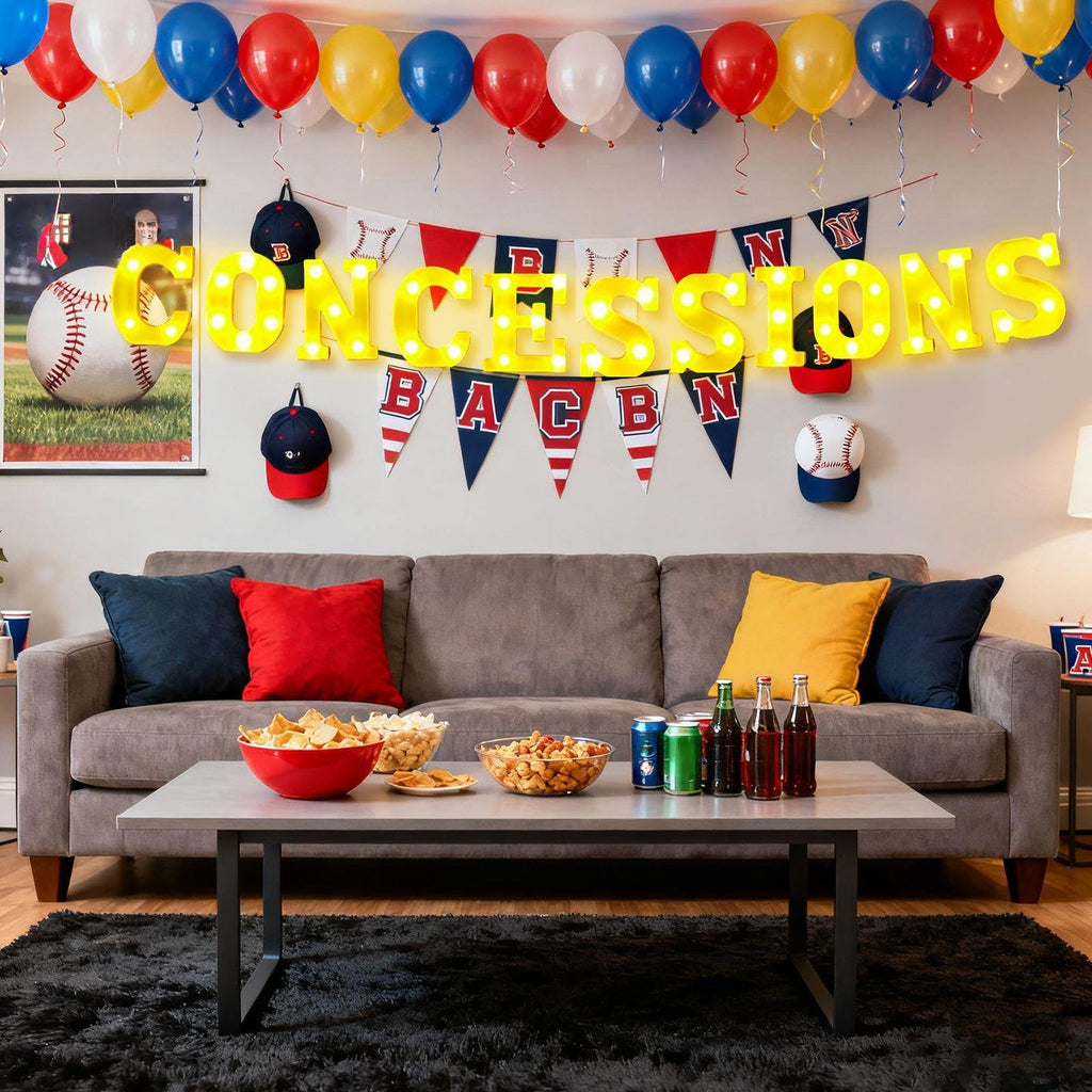 11 Pcs Happy Kwanzaa Large LED Letter Sign LED Lights Battery Powered Table Decorations for Party Favor Light Centerpiece Tabletop Decoration