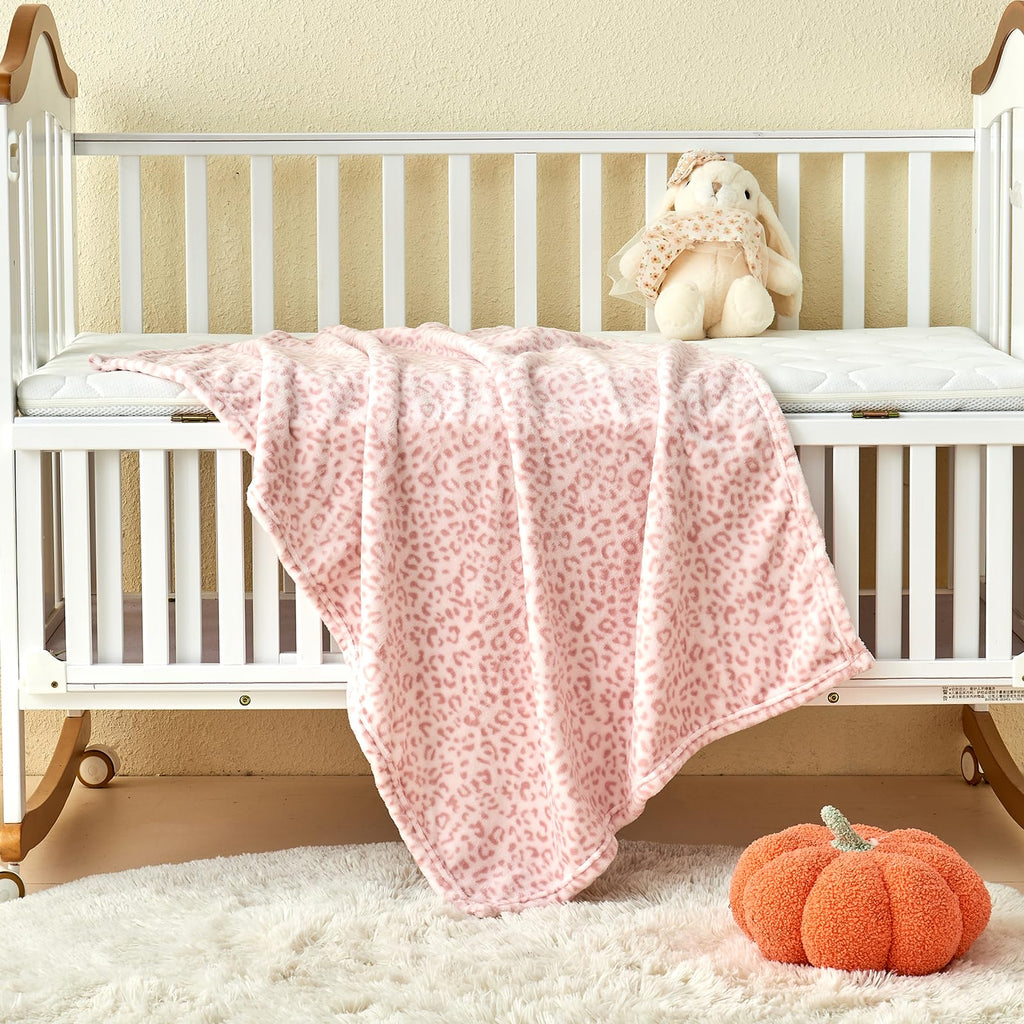 Yurhap Checkered Baby Blanket Fleece Baby Blankets Neutral for Boys Girls, Super Soft Warm Lightweight Infant Toddler Newborn Receiving Blankets for Crib Stroller, 30''x40'', Khaki