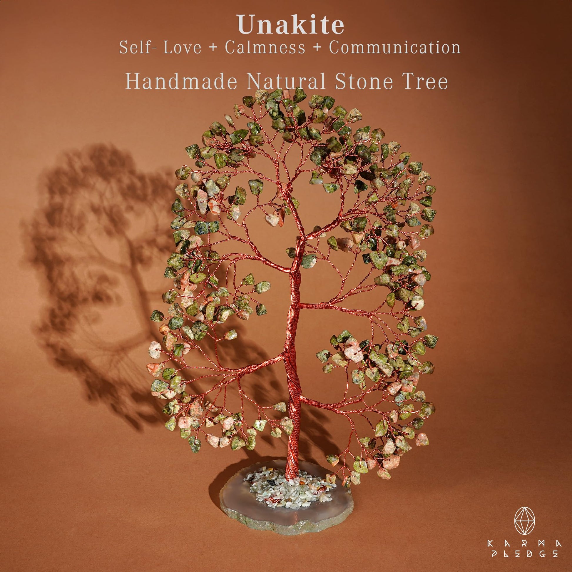 Crystal Tree of Life 7 Chakra Healing Crystals Trees for Home Decor, Office Desk Decor, Boho Decor, Handmade Bonsai Trees for Positive Energy, Money, Good Luck Birthday Gifts for Women, Mom