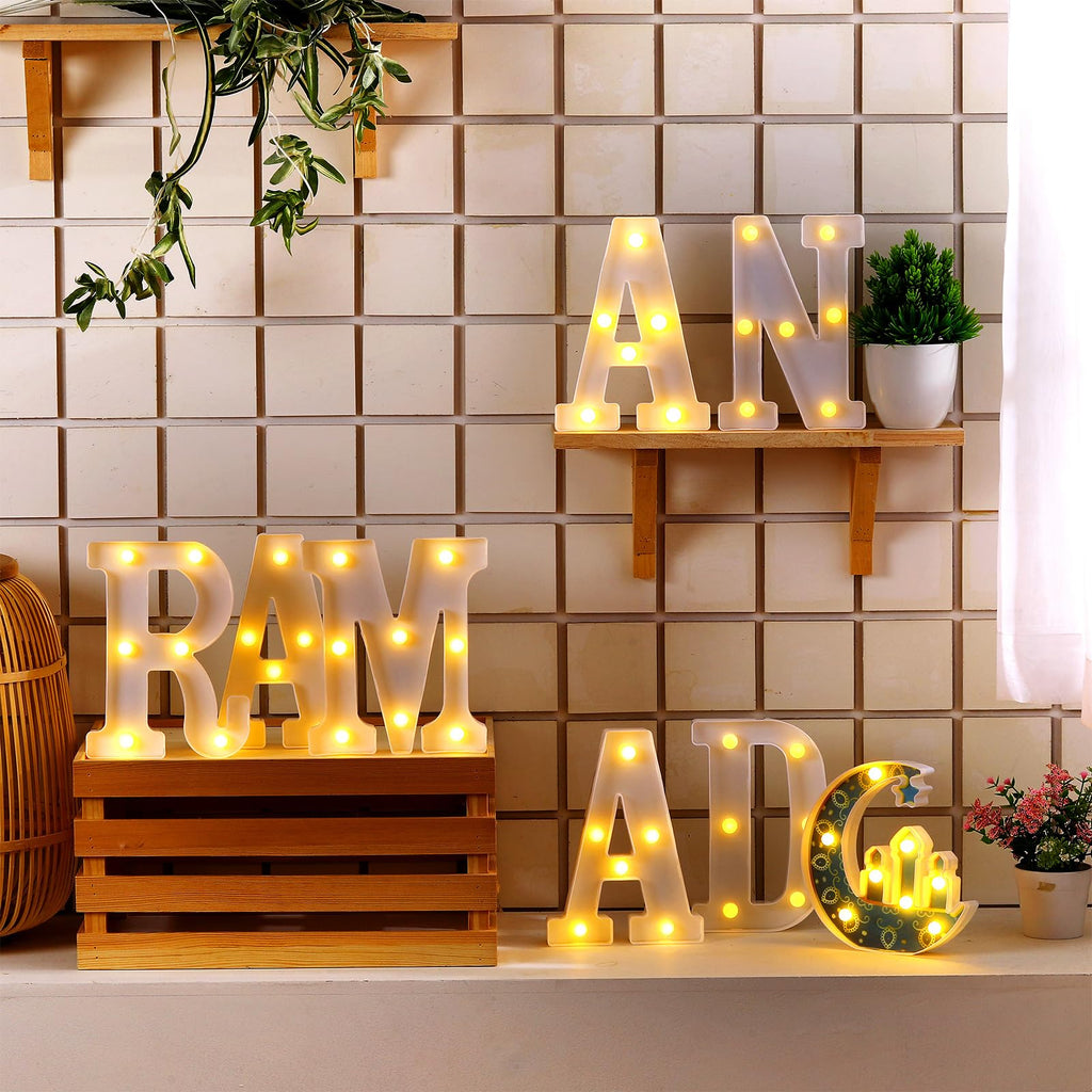 11 Pcs Happy Kwanzaa Large LED Letter Sign LED Lights Battery Powered Table Decorations for Party Favor Light Centerpiece Tabletop Decoration