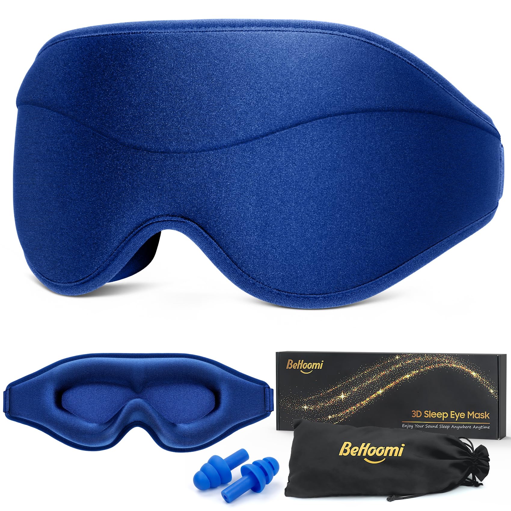 Sleep Mask, Premium Eye Mask for Sleeping, Total Blackout, Super Soft Comfort, Adjustable Fit, Upgraded 3D Ergonomic Designed Sleeping Mask for Home, Office, Travel, Meditation, Yoga, Pink