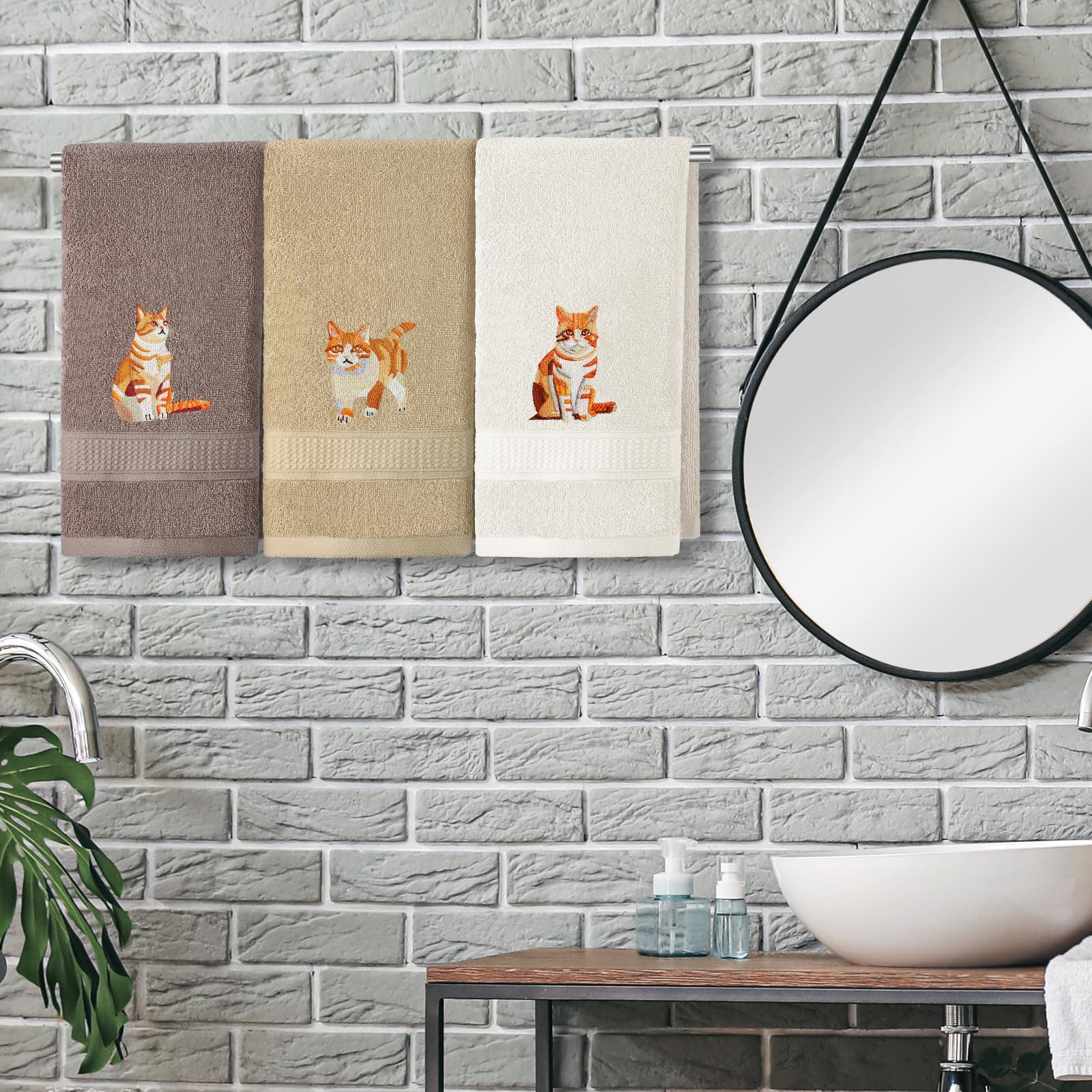 3 Pcs African Woman Hand Towels Black Girl African American Bathroom Home Decor Boho Decorative Farmhouse 100% Cotton Embroidered Towels for Bathroom Kitchen 13. 3 x 29. 5''