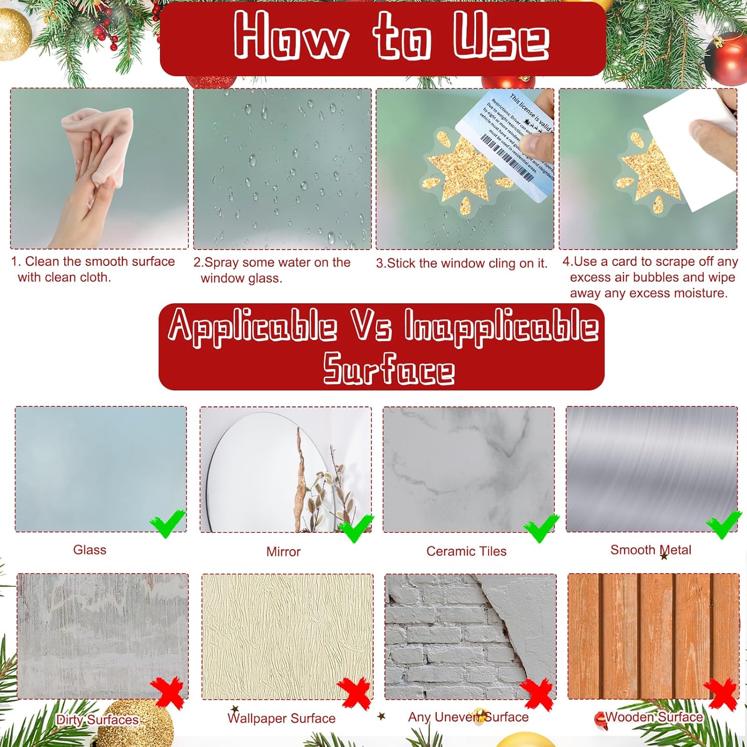 4 Sheets Christmas Window Clings, Double-Sided African American Nativity Scene Window Sticker, Jesus is The Reason for The Season Decals, for Xmas Holiday Home Office Glass Door Window Decorations