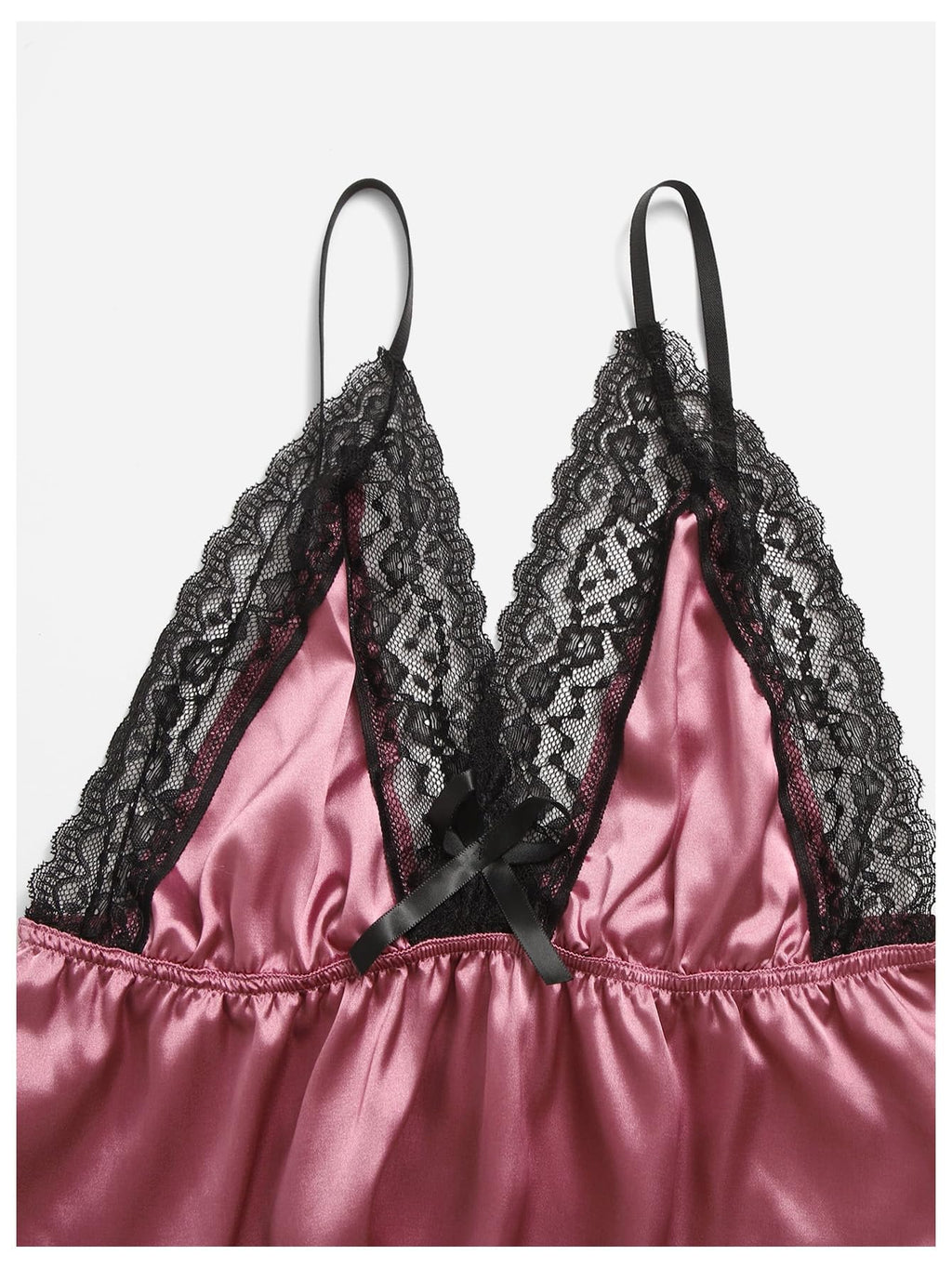 GORGLITTER Women's 5 Piece Floral Print Satin Pajama Set Nightgown Robe Cami Shorts Sleepwear with Storage Bag