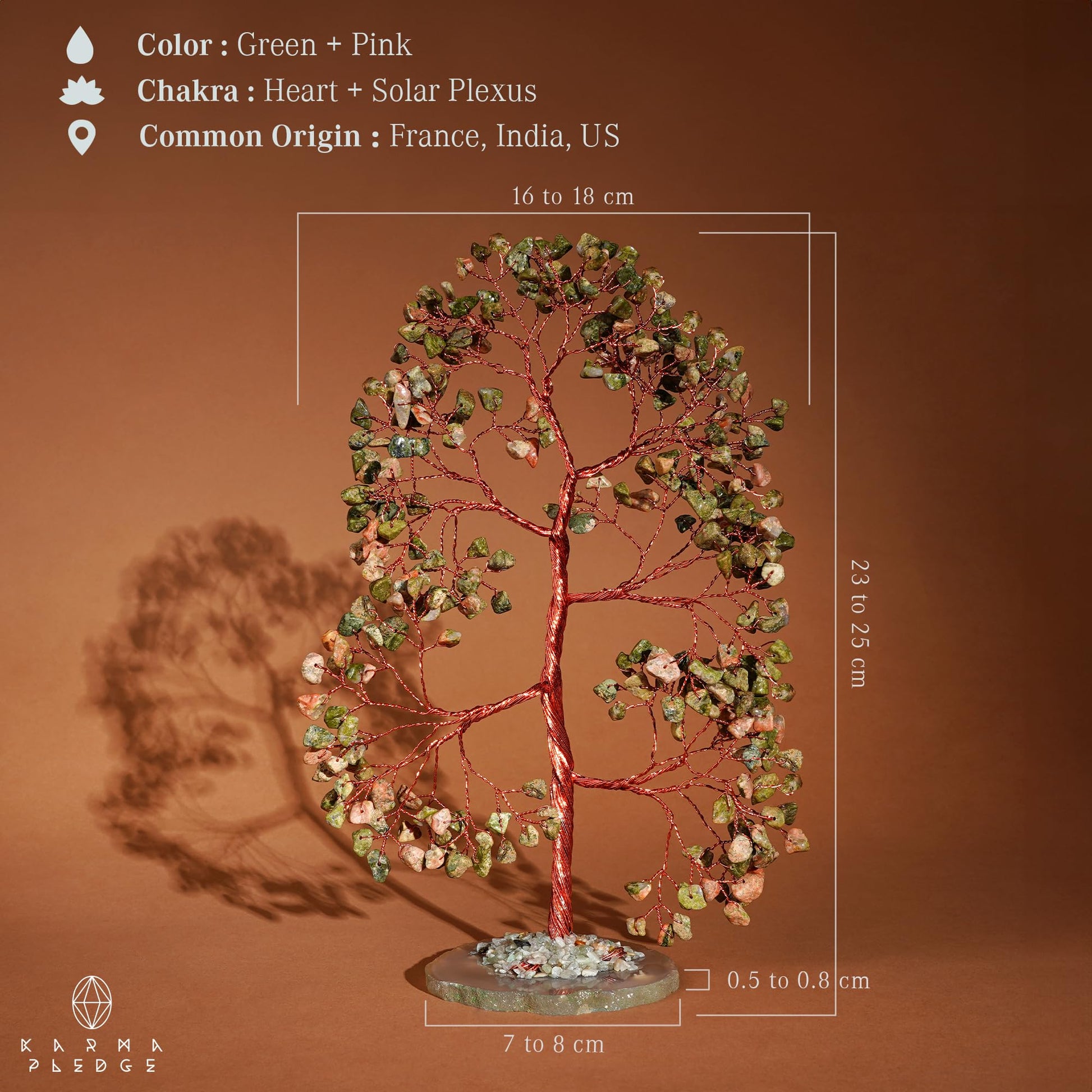 Crystal Tree of Life 7 Chakra Healing Crystals Trees for Home Decor, Office Desk Decor, Boho Decor, Handmade Bonsai Trees for Positive Energy, Money, Good Luck Birthday Gifts for Women, Mom