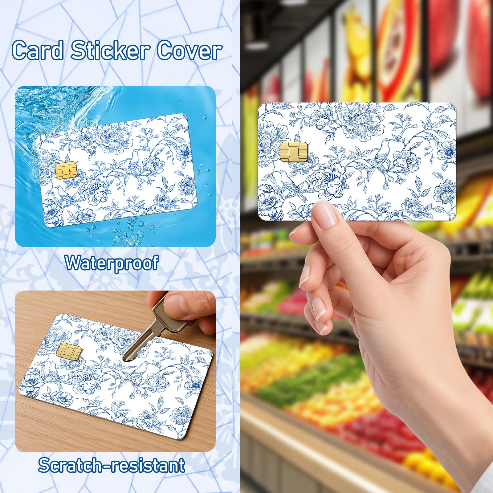 Coquete Leopard Credit Card Skin - 4 Pcs Cherry Bow 8 Ball Billiards Debit Skin Stickers Leopard Lip Print Credit Decal Cover Set for Transportation Key Debit Bus Cards Women