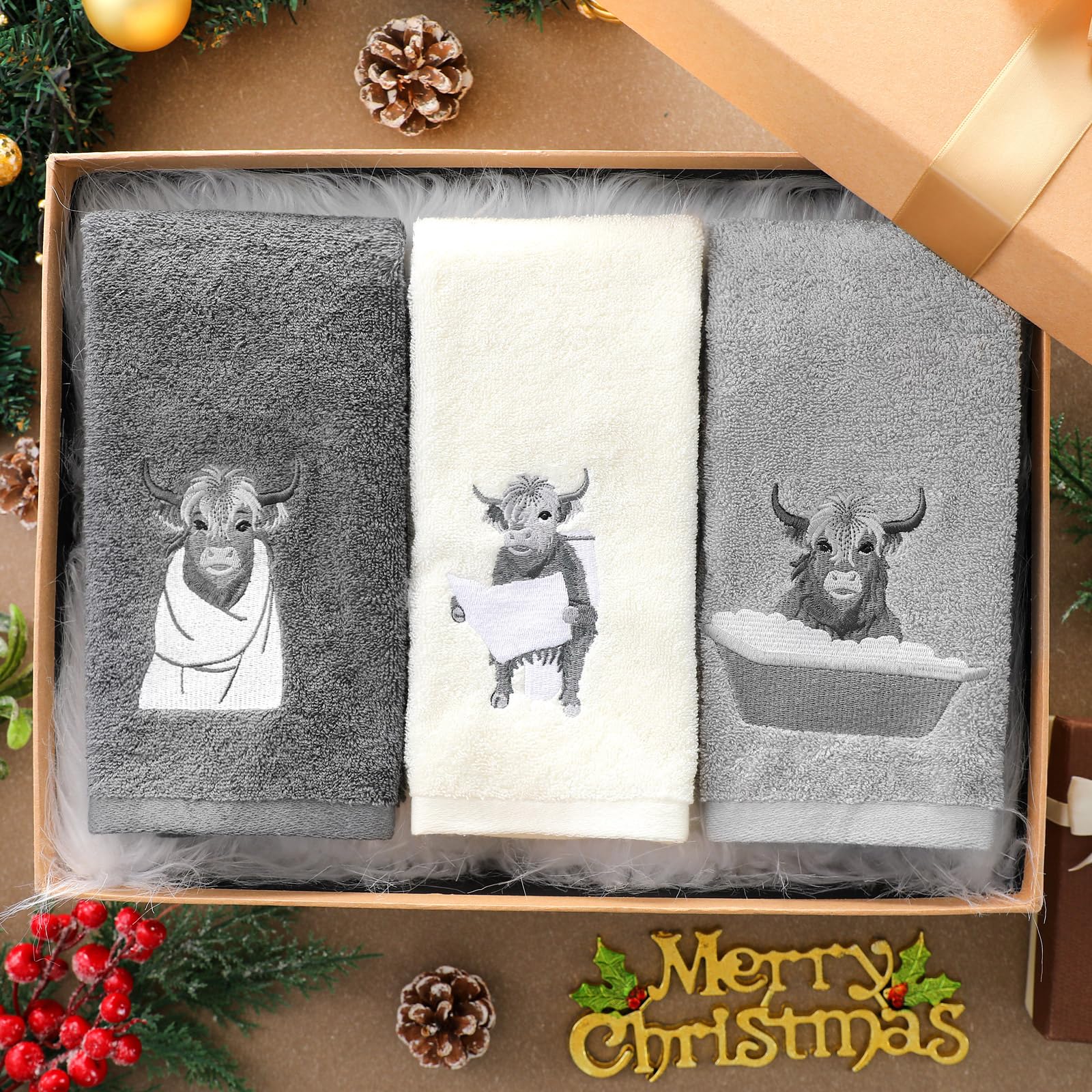 3 Pcs African Woman Hand Towels Black Girl African American Bathroom Home Decor Boho Decorative Farmhouse 100% Cotton Embroidered Towels for Bathroom Kitchen 13. 3 x 29. 5''