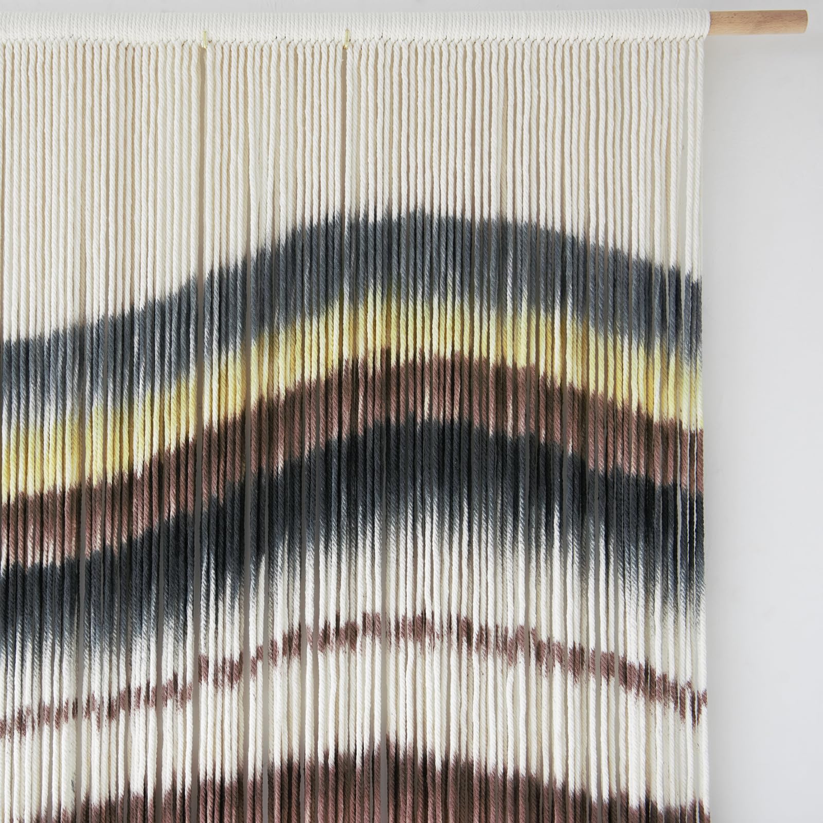 Flber Macrame Wall Hanging Tie-Dye Geometric Decor Large Scale Wall Art Statement Bohemian Yarn Tapestry Home Wall Decor 59''W*35''L