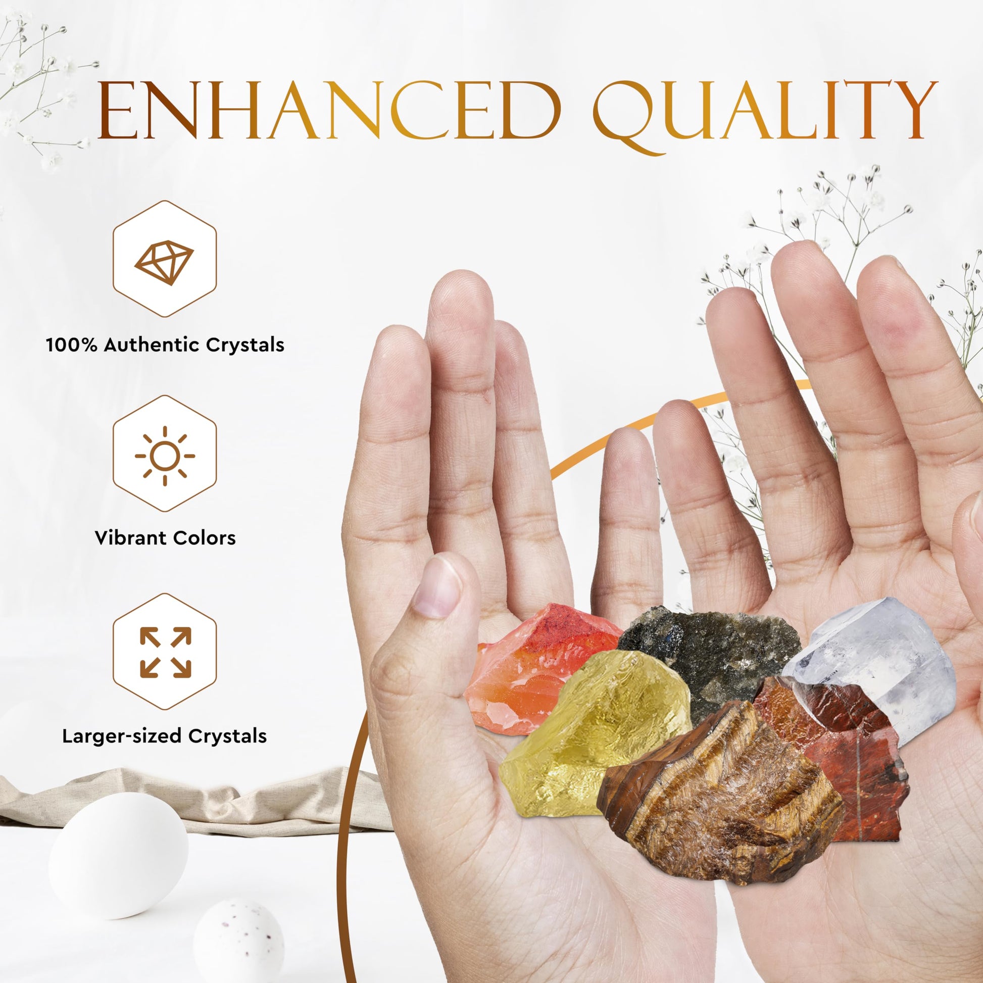 Bulk Crystals and Healing Stones 50 PCS - Real Mini Crystals for Spell Jars - Crystals for Witchcraft - Crystal Sets for Witchcraft Supplies - Real Crystal Witch Healing Crystals for Beginners Set