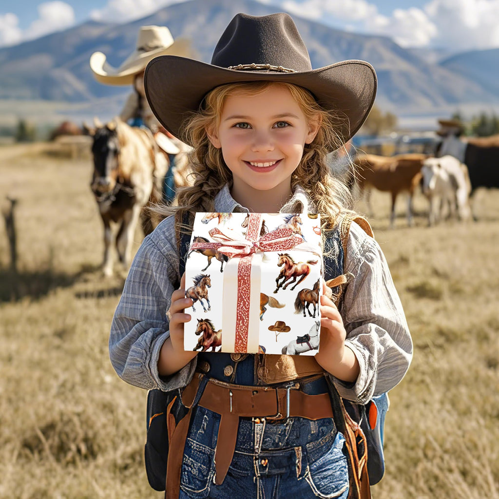 CRASHOT Christmas Wrapping Paper - 12 Sheet Black Girl Gift Wrapping Paper, Xmas Tree Santa Design for Party Birthday Holiday (Not Roll, 19.7 x 27.6 Inch)