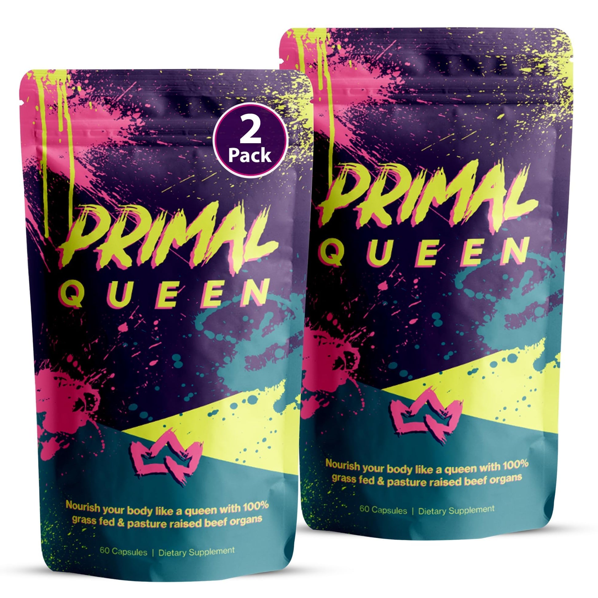 Female-Optimized Beef Organ Superfood Supplement (Beef Liver, Kidney, Heart, & 3 More) - 100% Grass Fed, Pasture Raised Cattle - Balance Hormones, Energy, & More for Women