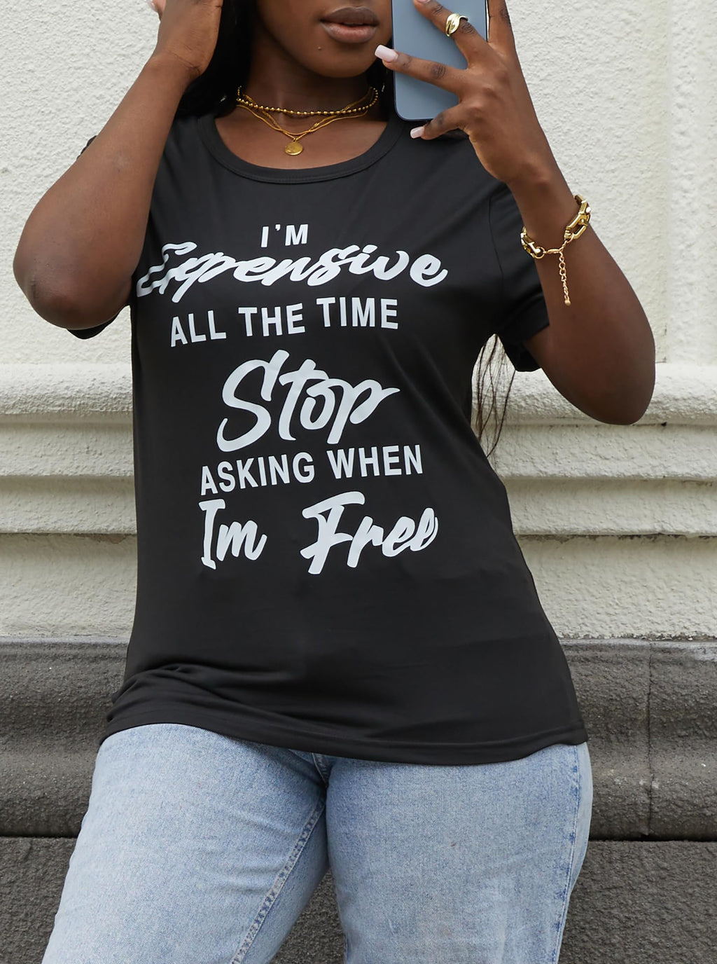 Hilinker Women's Funny Graphic Tees Casual Loose Summer Cute Tops Short Sleeve T Shirts