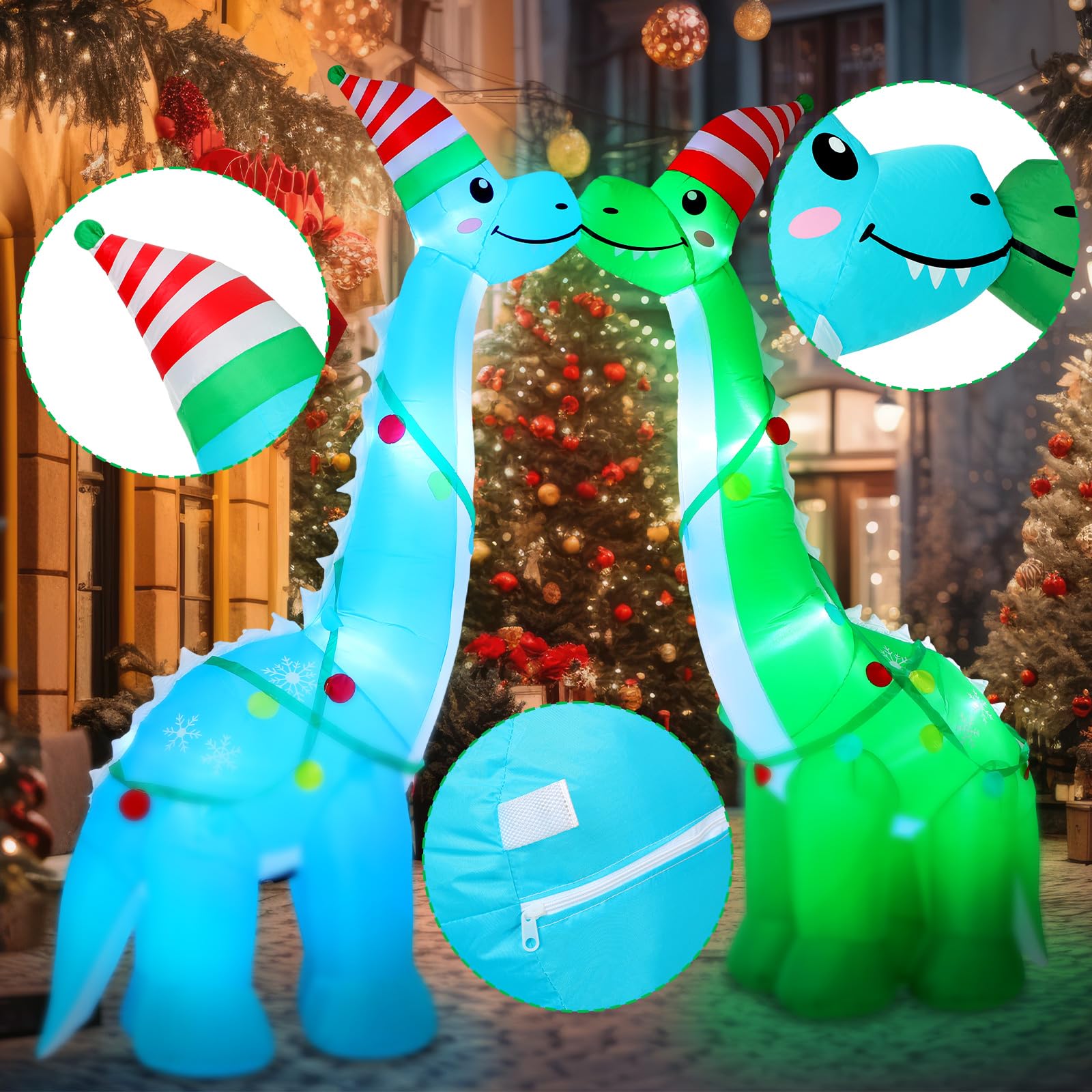 9.8 ft Giant Black Santa Christmas Arch Inflatable Decoration Merry Christmas Arch Outdoor Decoration Built in LED Blower Blow up for Outdoor Yard Garden Lawn Xmas Holiday Decor