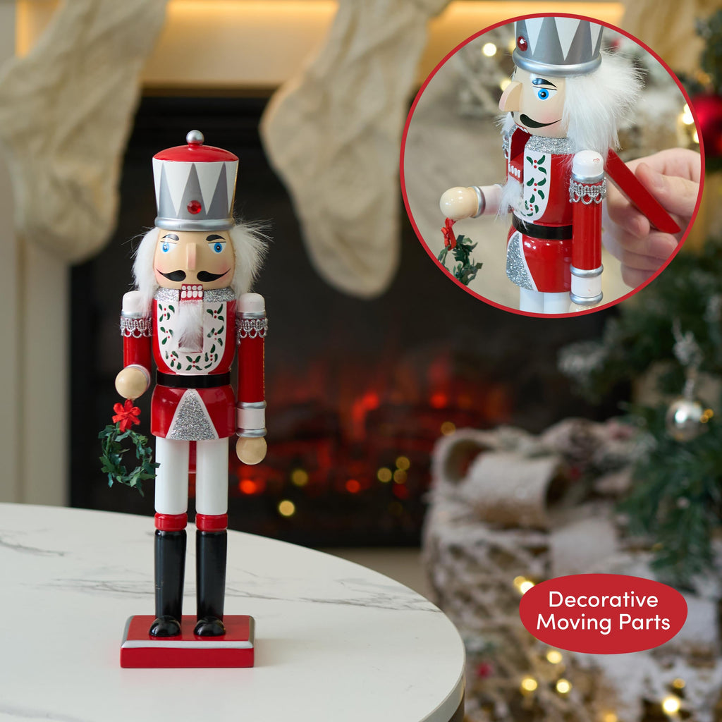 THE TWIDDLERS 12-Inch Wooden Nutcracker Christmas Decor African American King Soldier - Decorative Christmas Nutcracker Figures, Nutcracker Christmas Decorations, Cascanueces de Navidad with Gift Box