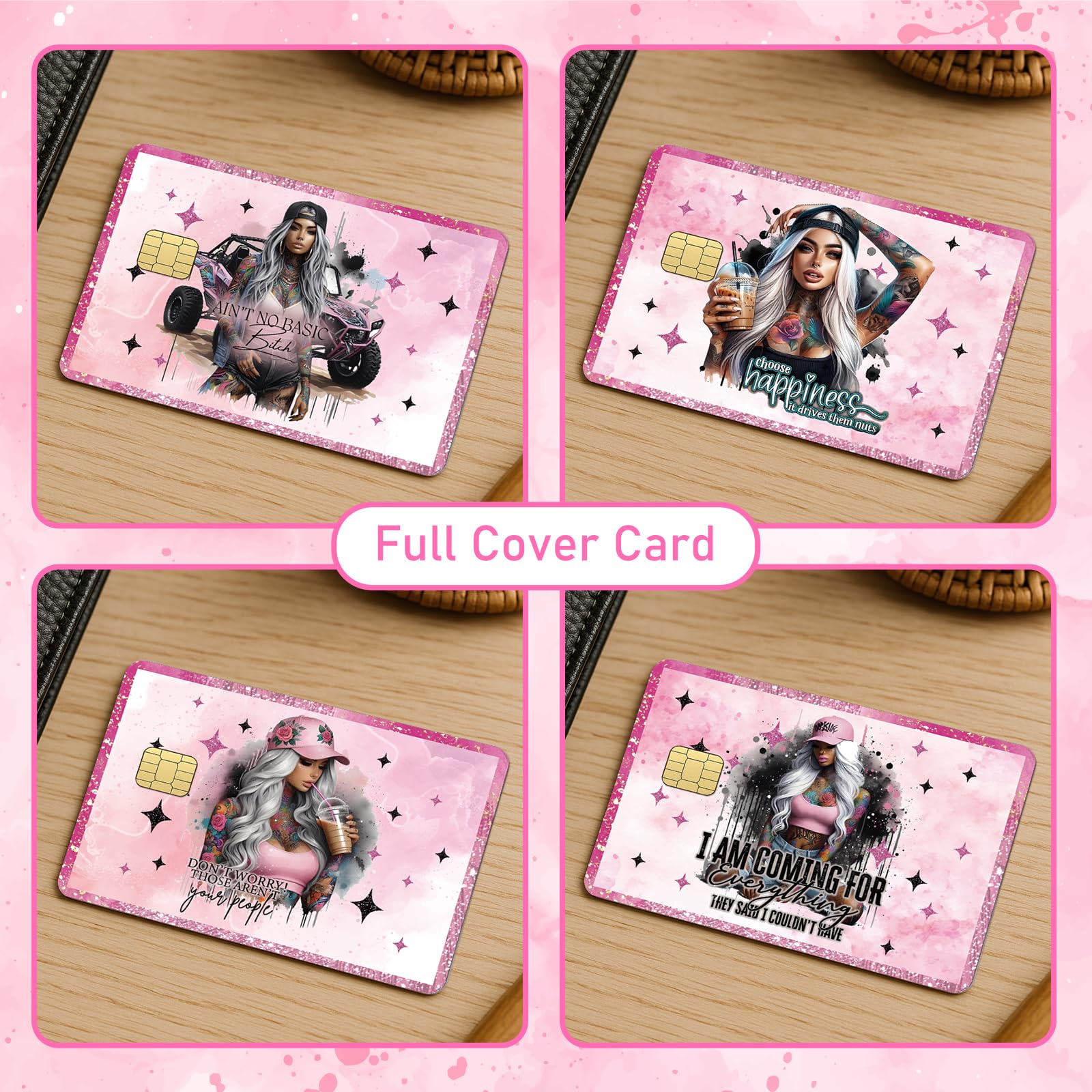 Black Girl Credit Card Skin - 4 Pcs Black Girl Pray On Debit Skin Stickers Love Like Jesus Cover Set for Transportation Key Debit Bus Cards Women