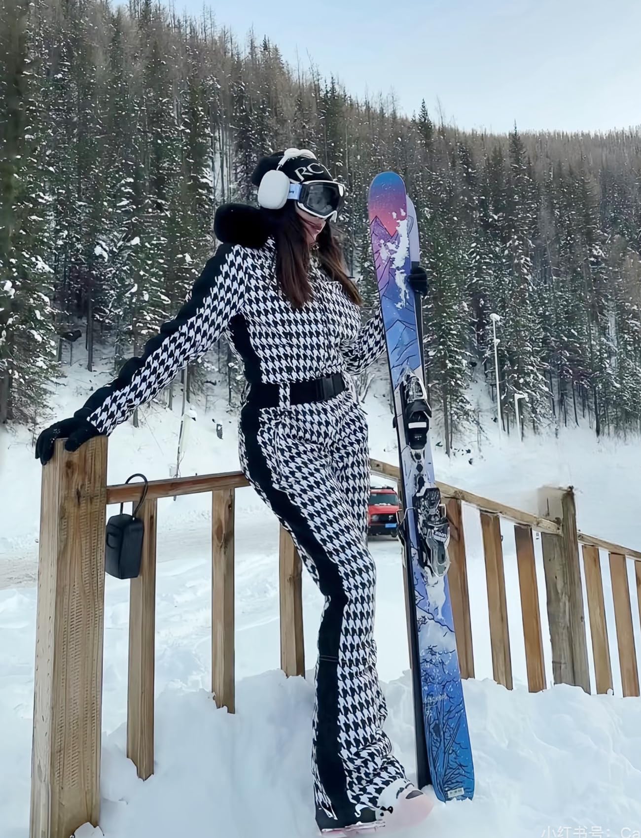 IMPHUT Women's One Piece Ski Suits Slim Waterproof Jumpsuits Windproof Snowsuit Insulated Ski Jumpsuit Skiing Sports
