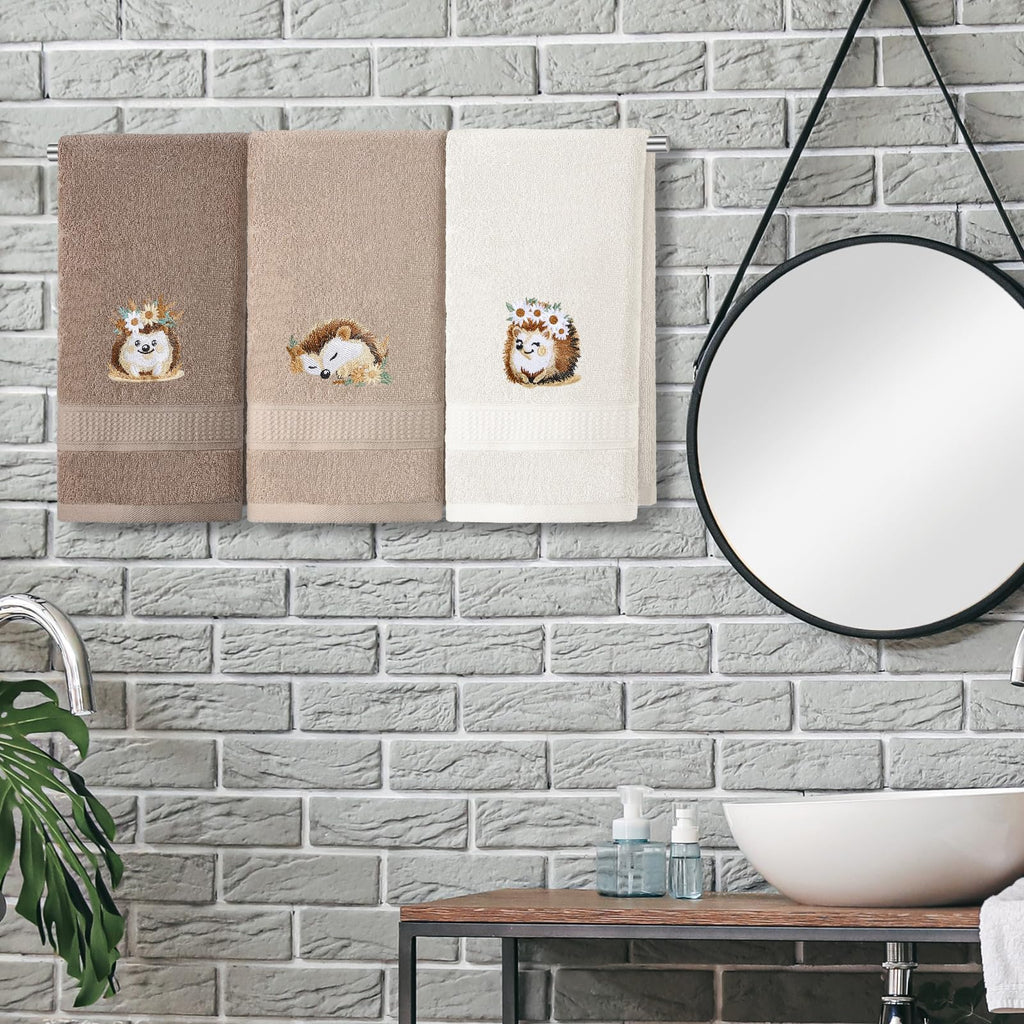 3 Pcs African Woman Hand Towels Black Girl African American Bathroom Home Decor Boho Decorative Farmhouse 100% Cotton Embroidered Towels for Bathroom Kitchen 13. 3 x 29. 5''