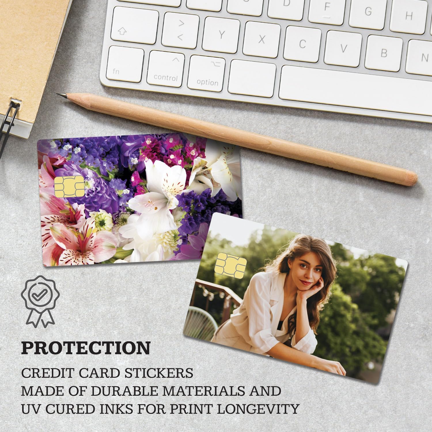 Custom Credit Card Skin, Personalized Image, Icon for Bank, Metro, Key Card, Debit, Credit Card Decal Sticker Made in USA