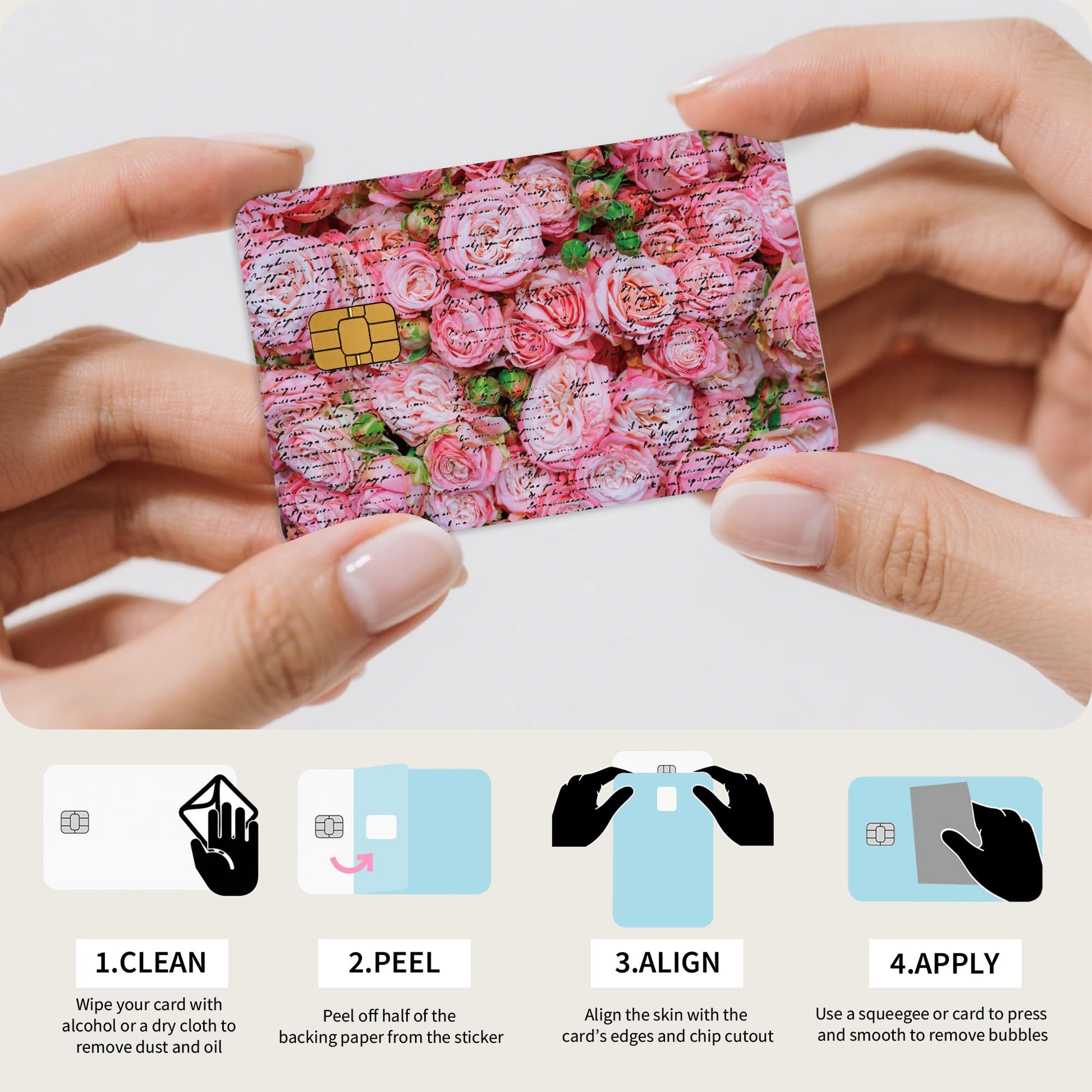 Credit Card Skin Stickers: 4PCS Scenic Mountain Debit Card Skins, Chinoiserie Landscape Cards Covers with Chip Cutout, Waterproof Removable Sticker Wraps for Bank Transportation Key Cards