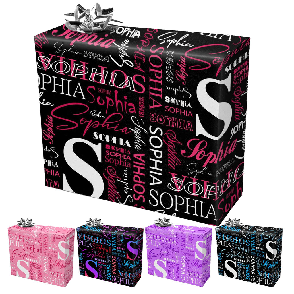 InterestPrint Custom Photo Wrapping Paper Merry Christmas with Christmas hat Wrapping Paper Custom Name Gift Wrap Roll Perfect for Birthdays 58"x 23"