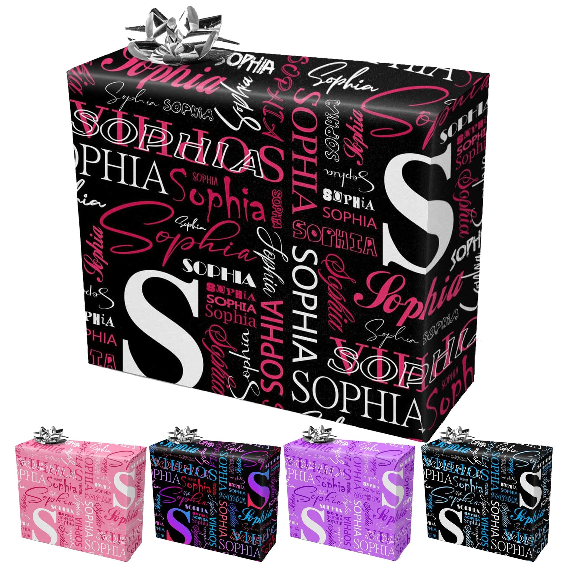 InterestPrint Custom Photo Wrapping Paper Merry Christmas with Christmas hat Wrapping Paper Custom Name Gift Wrap Roll Perfect for Birthdays 58"x 23"