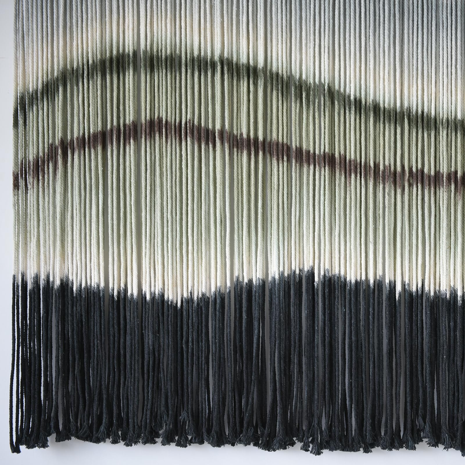 Flber Macrame Wall Hanging Tie-Dye Geometric Decor Large Scale Wall Art Statement Bohemian Yarn Tapestry Home Wall Decor 59''W*35''L