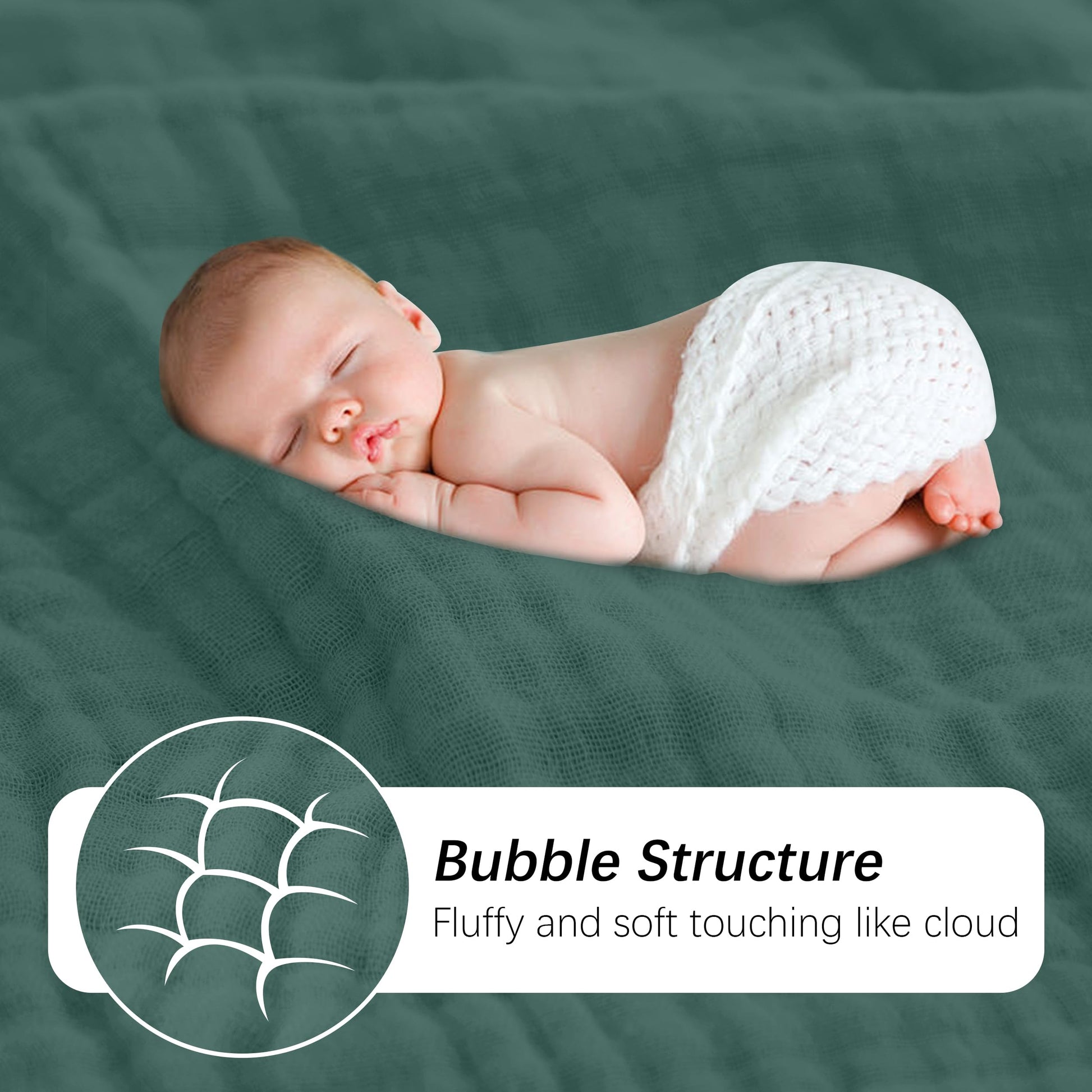 SWEET DOLPHIN Muslin Hooded Baby Bath Towels - 2 Pack 100% Cotton Towel for Babies, Infants, Toddlers - 32x32Inch - Highly Absorbent and Newborn Essential, Light Bean Paste