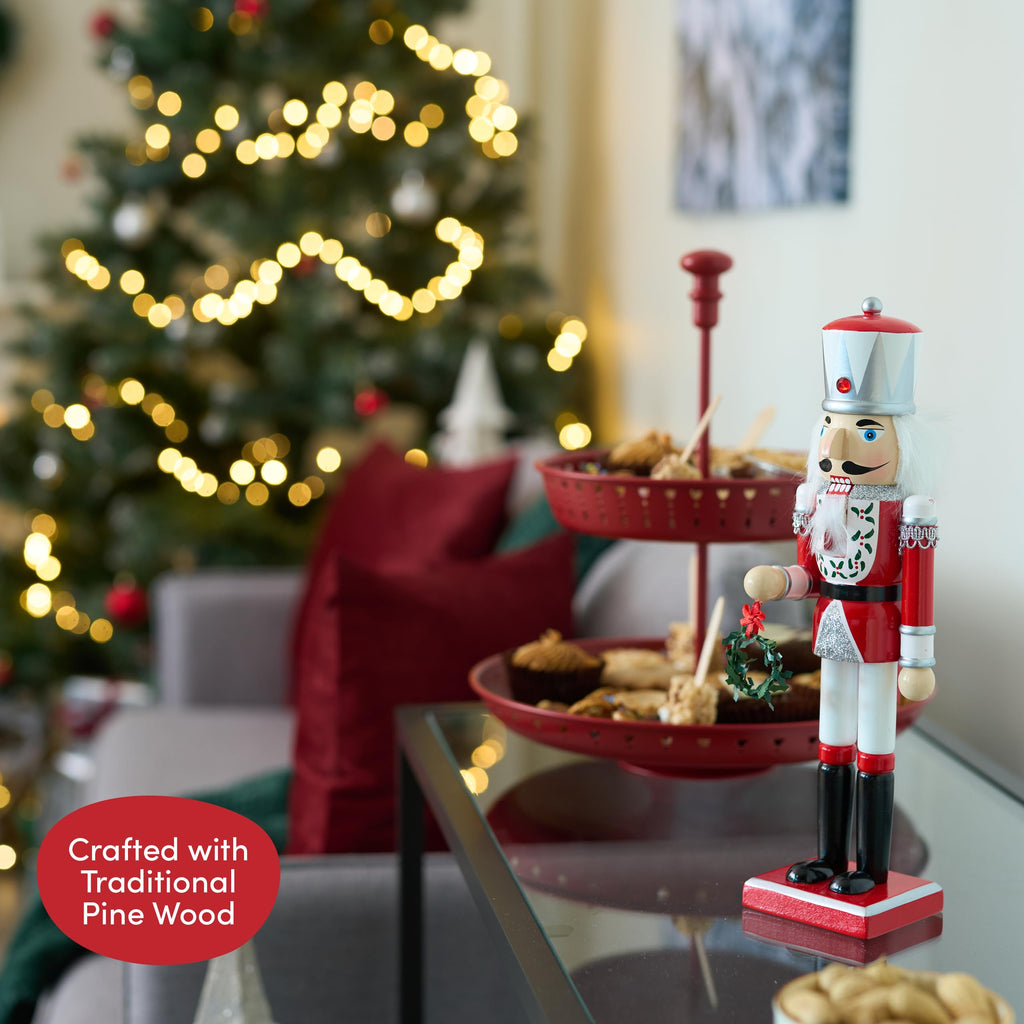 THE TWIDDLERS 12-Inch Wooden Nutcracker Christmas Decor African American King Soldier - Decorative Christmas Nutcracker Figures, Nutcracker Christmas Decorations, Cascanueces de Navidad with Gift Box