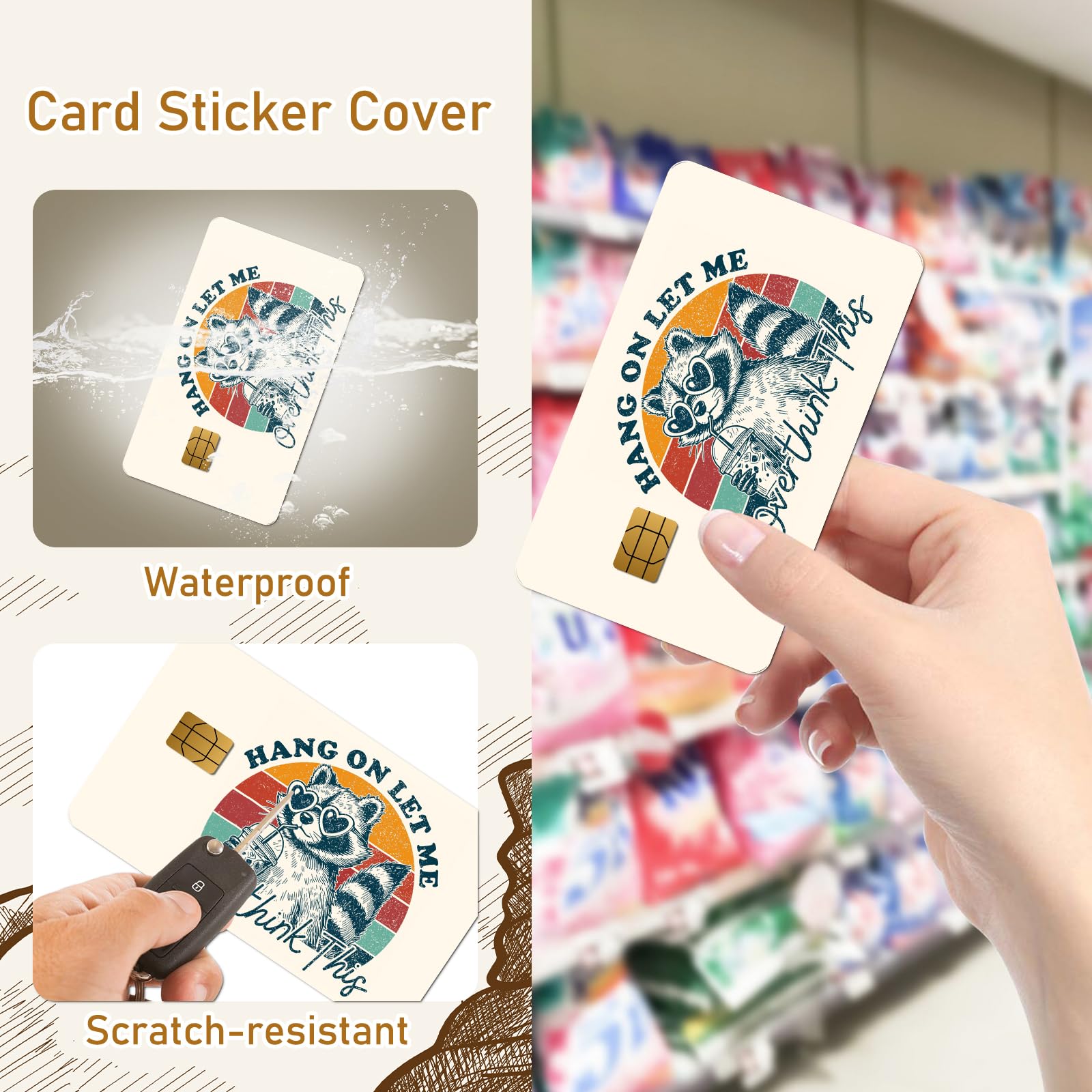 Credit Card Skin Stickers - 4 Pcs Black Women Debit Card Skin Stickers Cover Set, Affirmative Inspirational Black Girl Waterproof Removable Decals for DIY Transportation Cards
