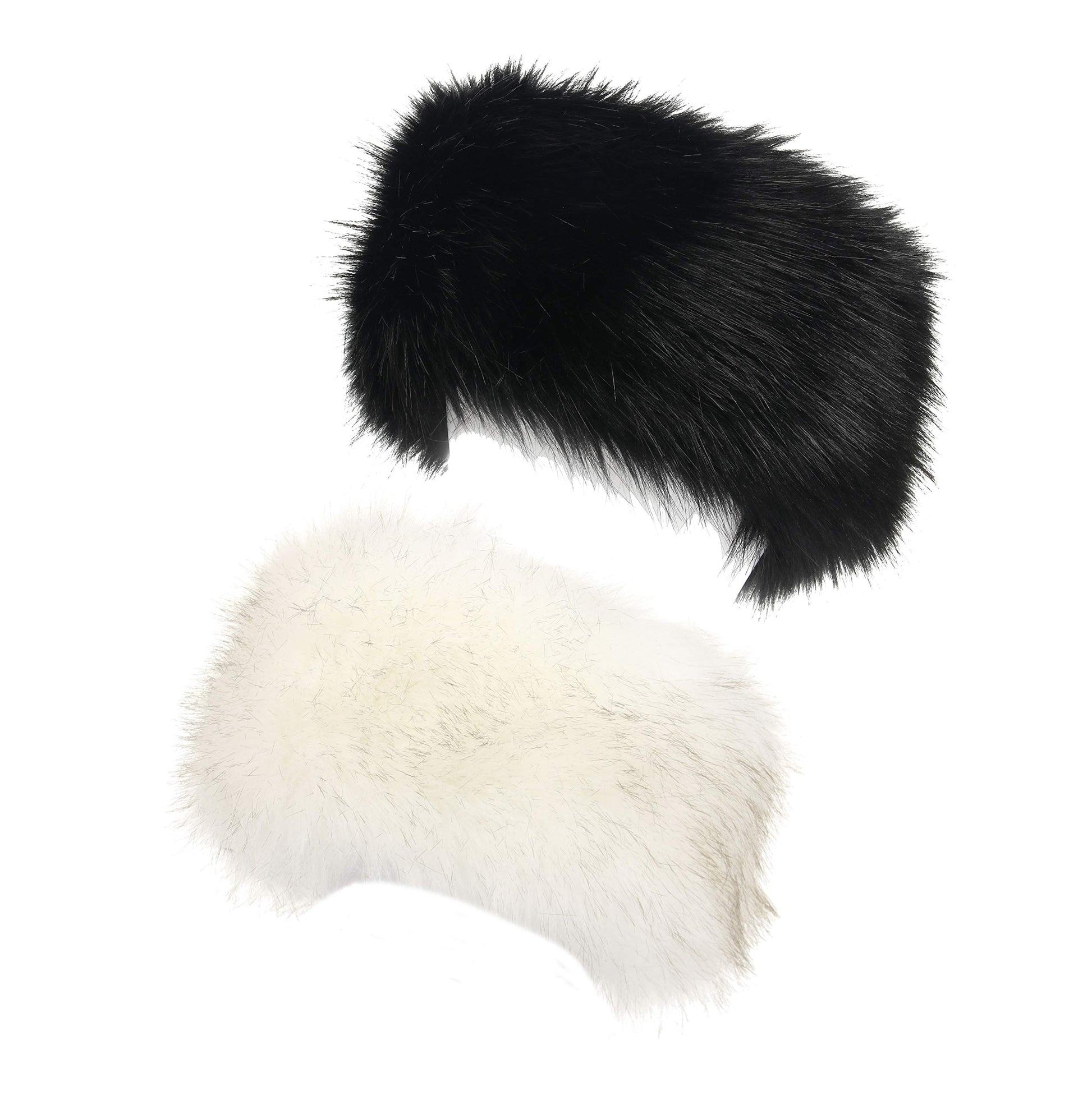 LA CARRIE Faux Fur Headband with Stretch Women's Winter Earwarmer Earmuff